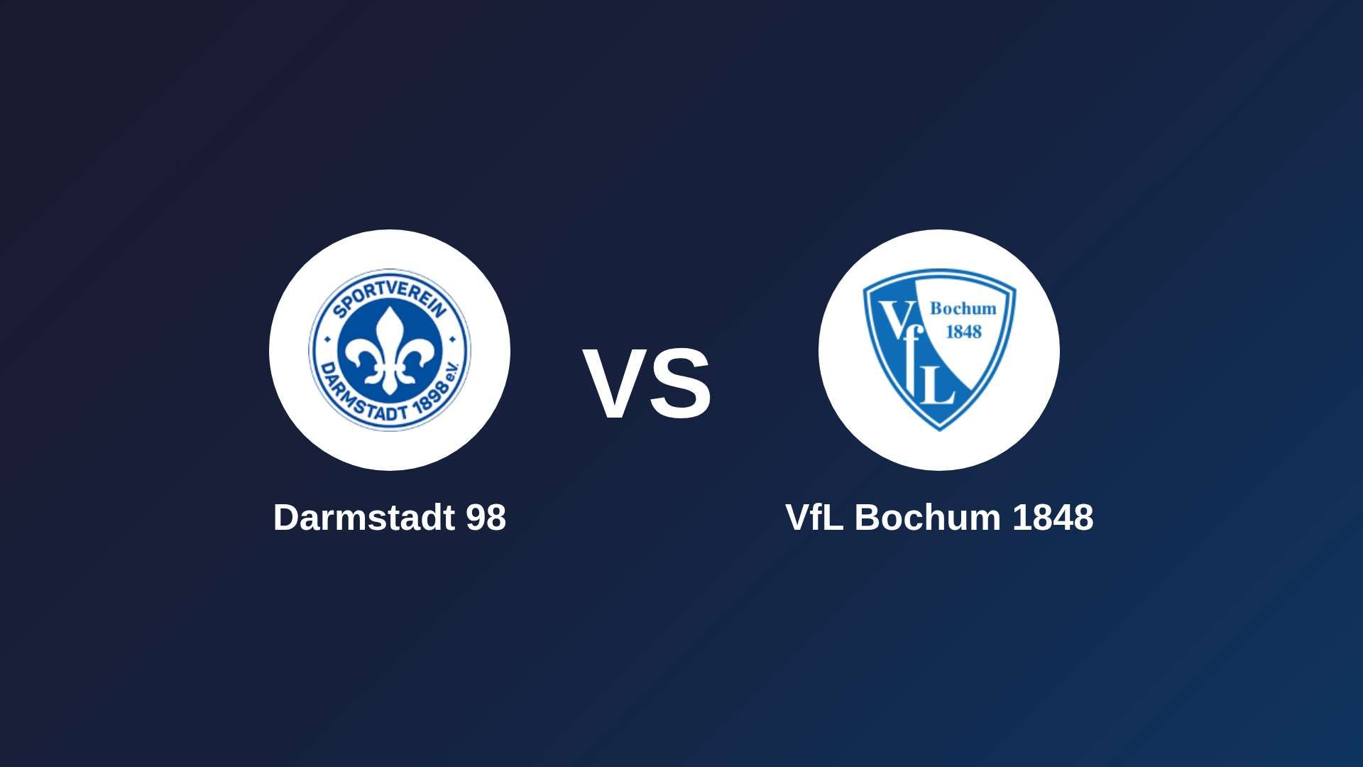 Darmstadt 98 vs VfL Bochum 1848