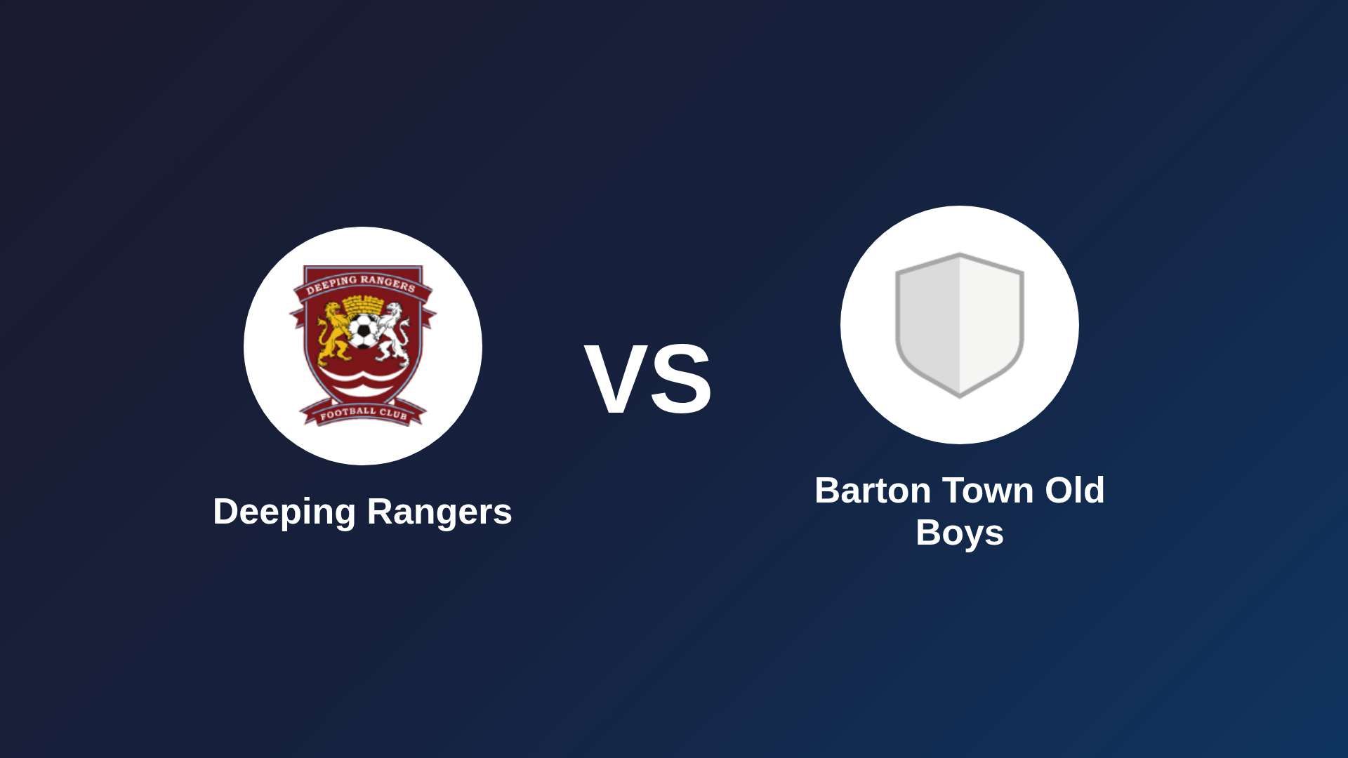 Deeping Rangers vs Barton Town Old Boys