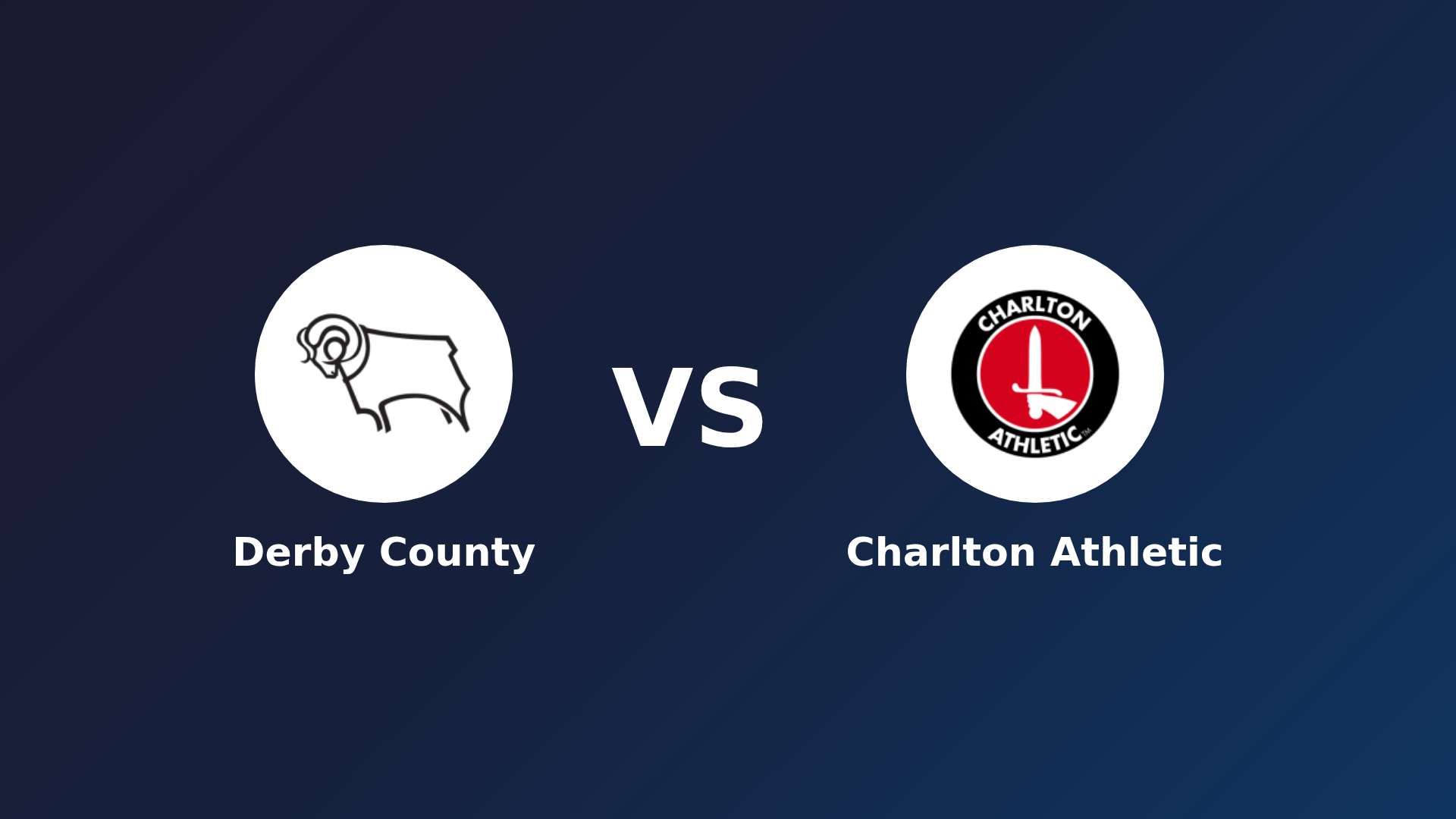 Derby County vs Charlton Athletic