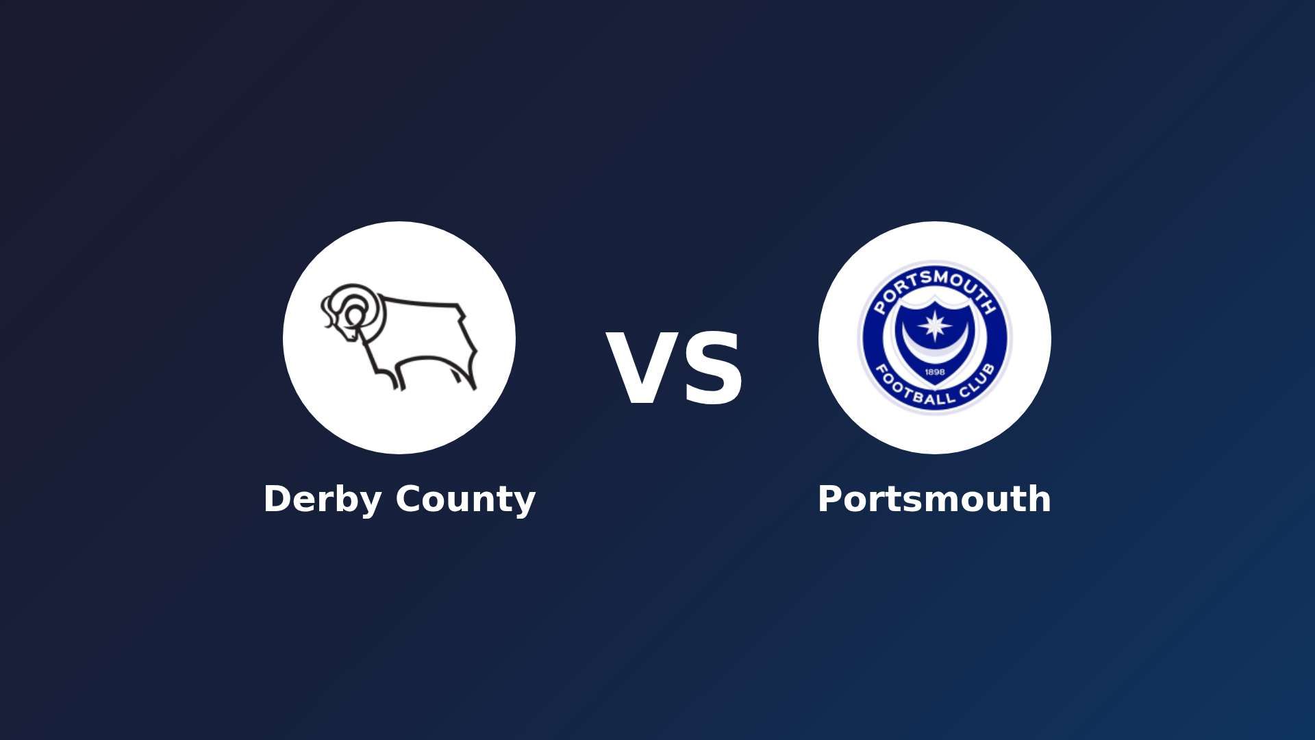 Derby County vs Portsmouth
