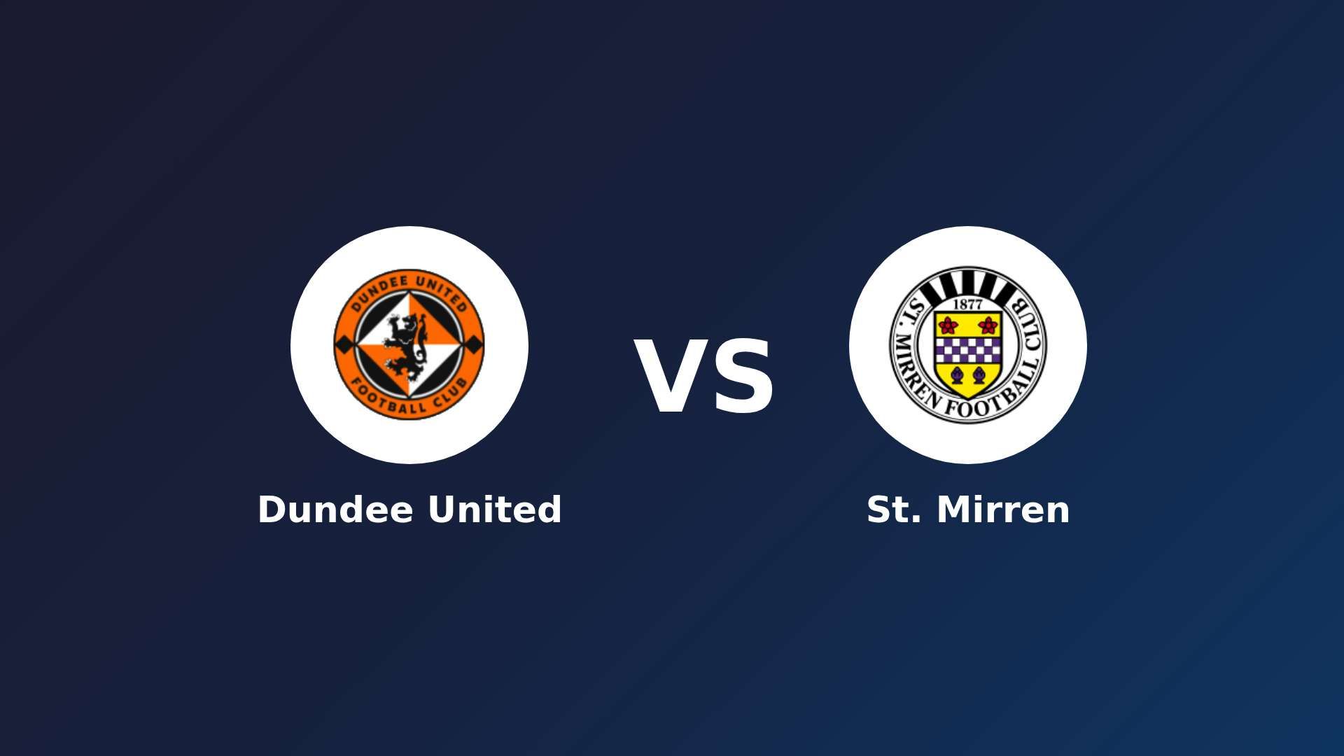 Dundee United vs St. Mirren