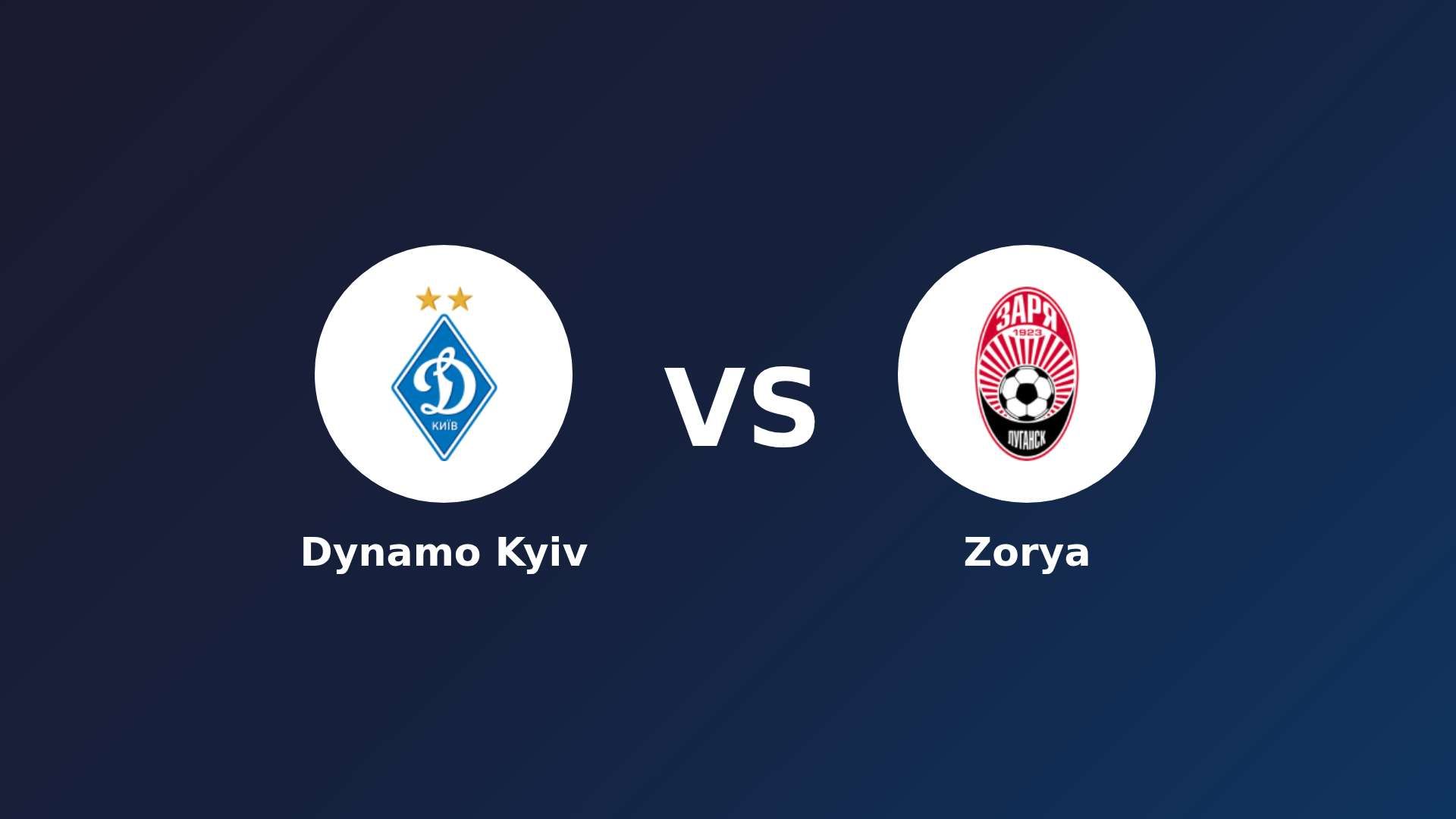 Dynamo Kyiv vs Zorya Luhansk