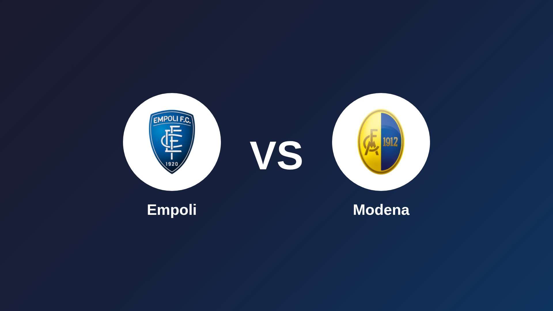 Empoli vs Modena