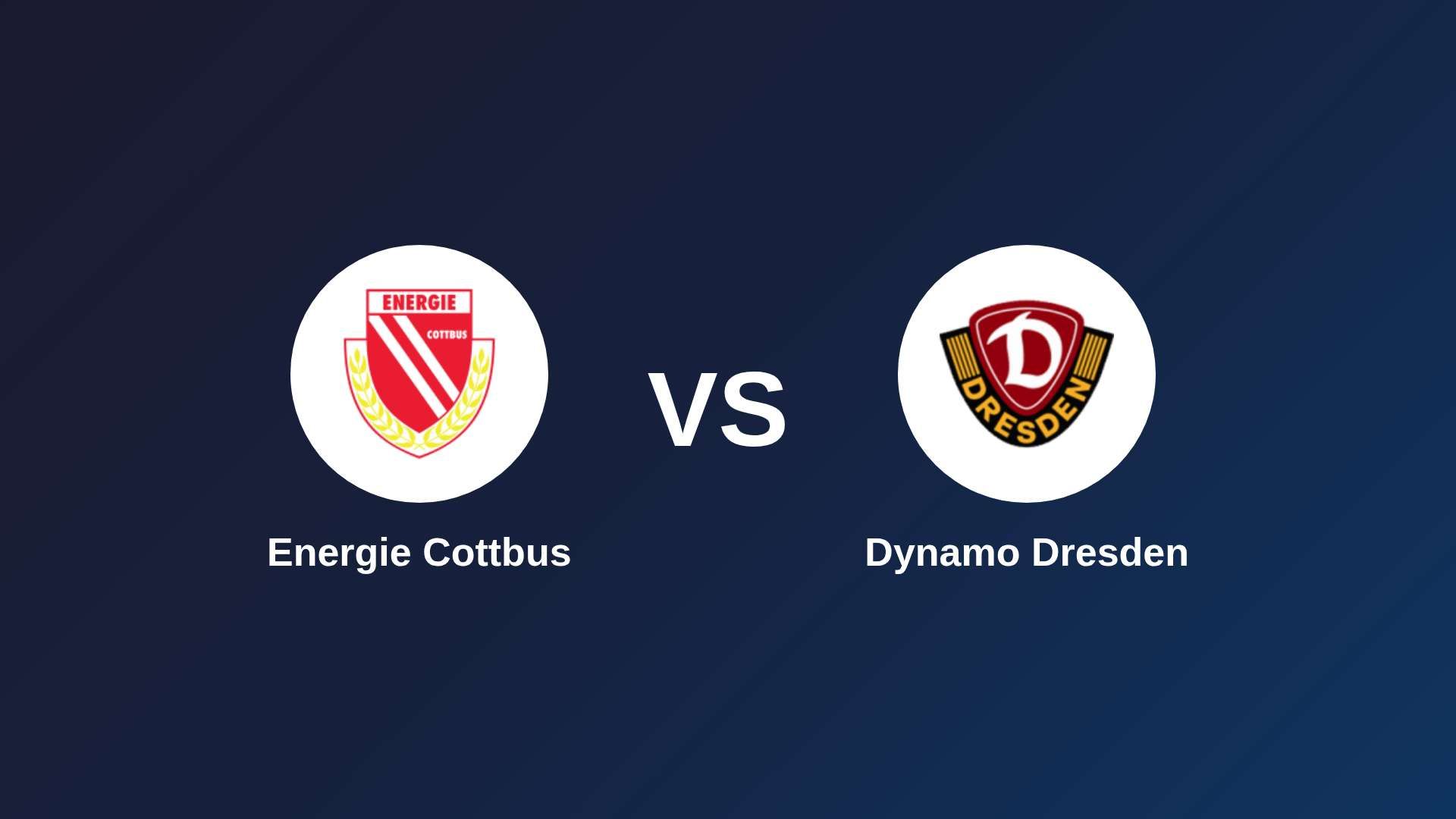 Energie Cottbus vs Dynamo Dresden