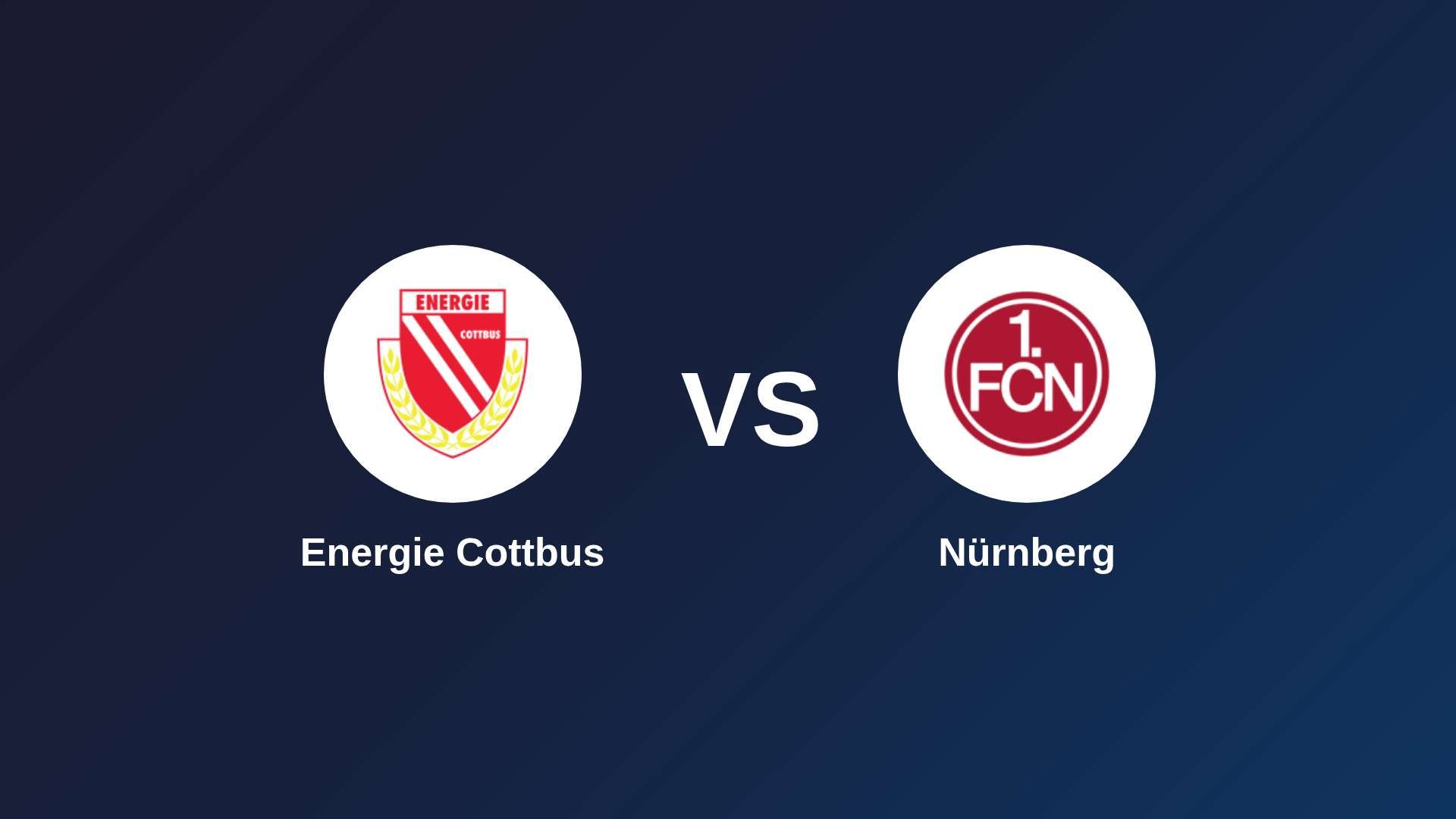 Energie Cottbus vs Nürnberg