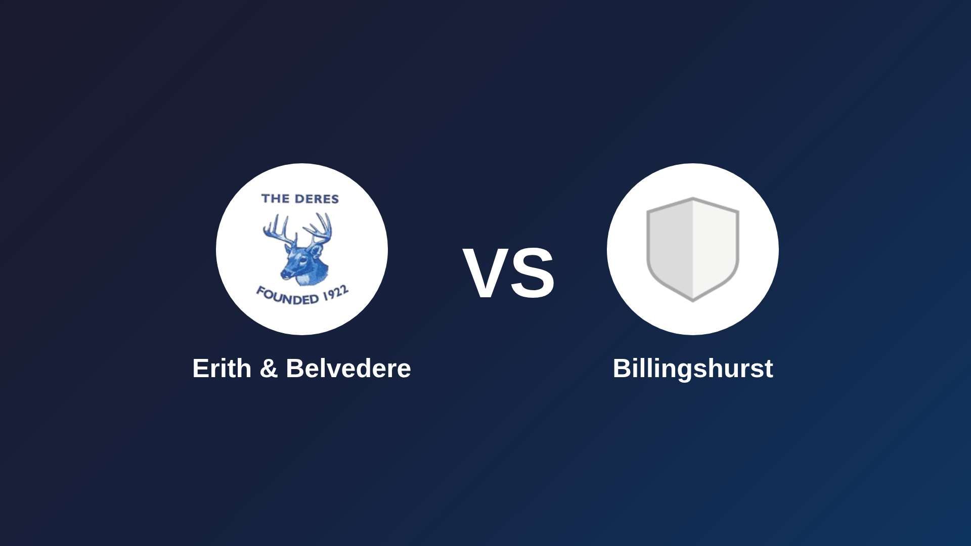 Erith & Belvedere vs Billingshurst