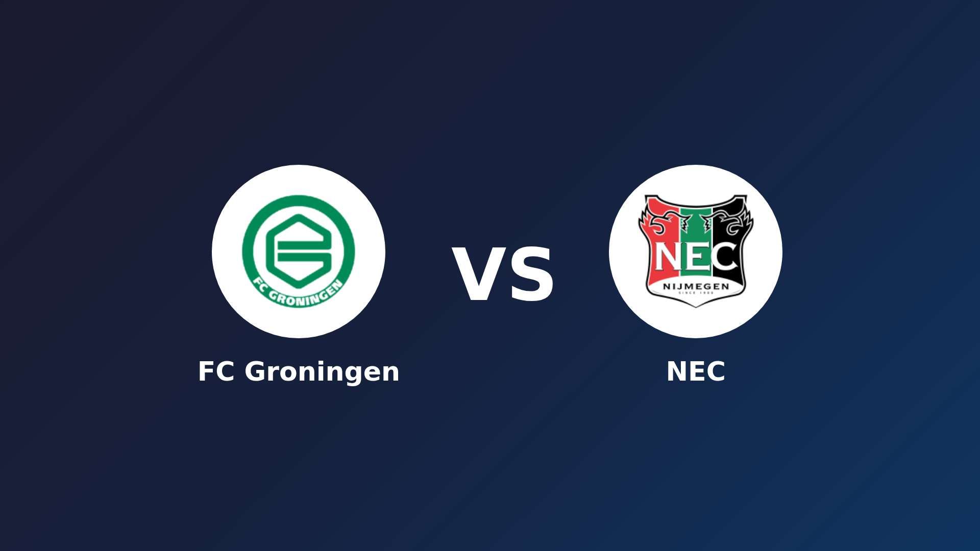 FC Groningen vs NEC Nijmegen