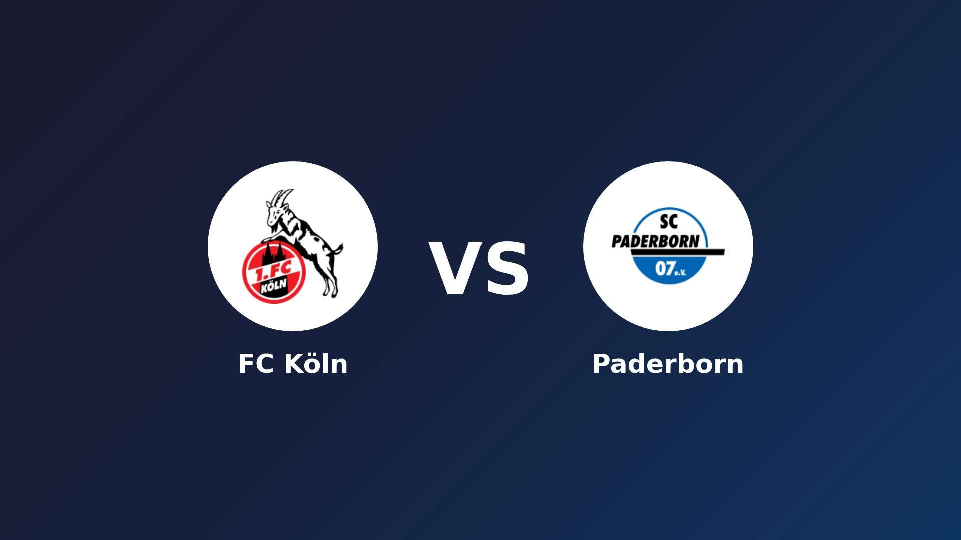 FC Köln vs Paderborn