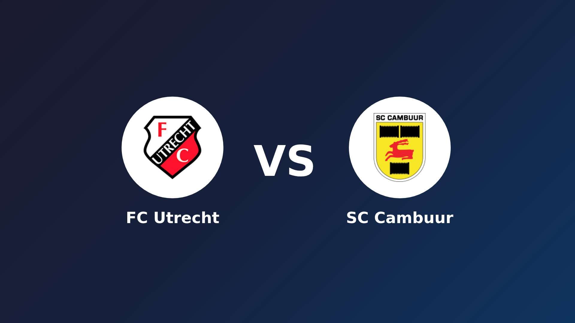 FC Utrecht vs SC Cambuur