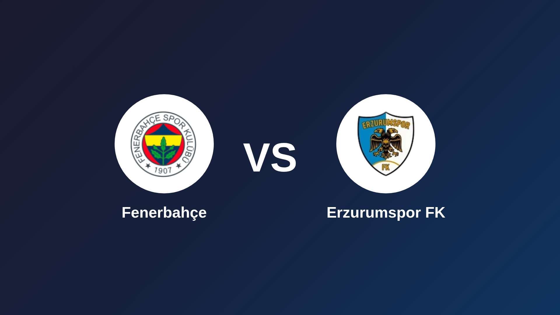 Fenerbahçe vs Erzurumspor FK