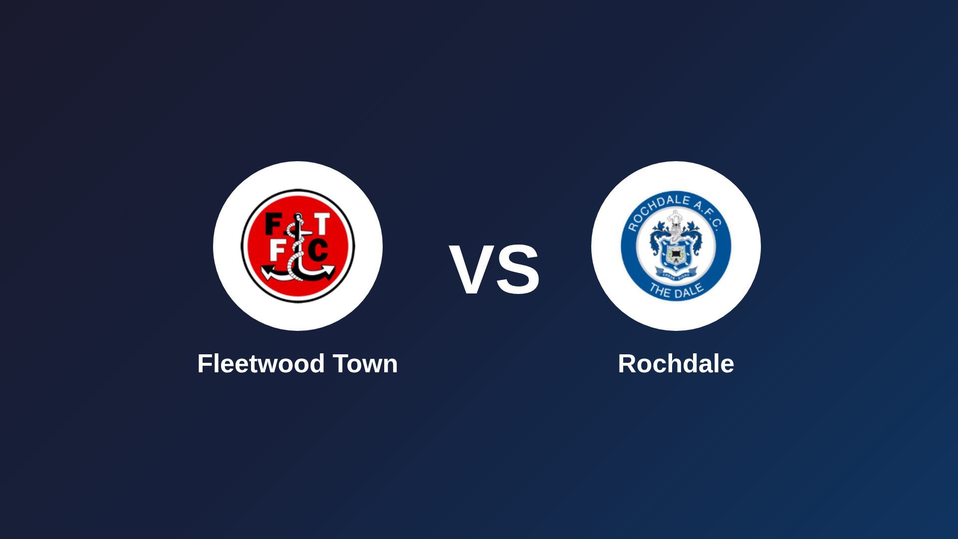 Fleetwood Town vs Rochdale
