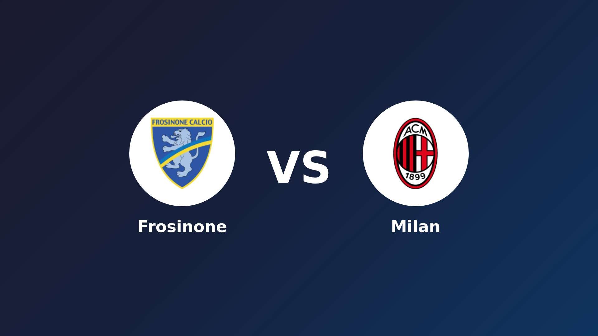 Frosinone vs AC Milan