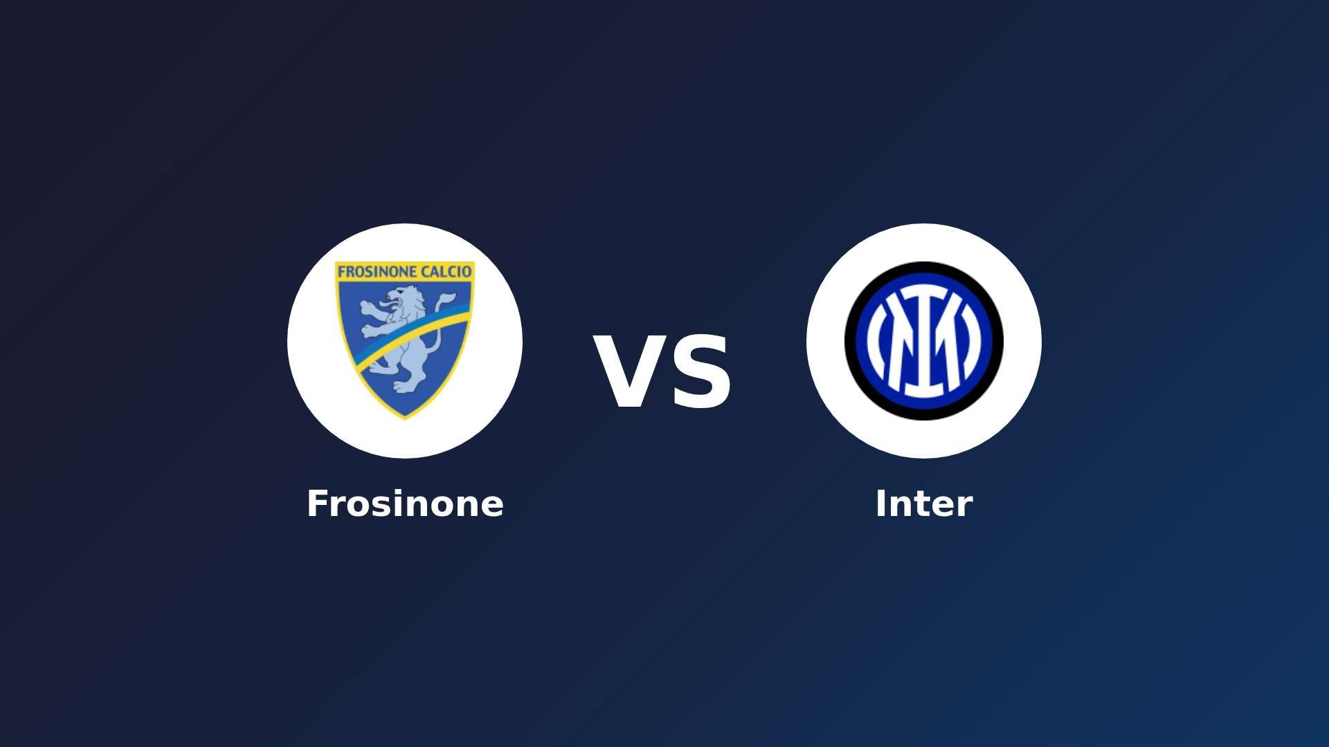 Frosinone vs Inter