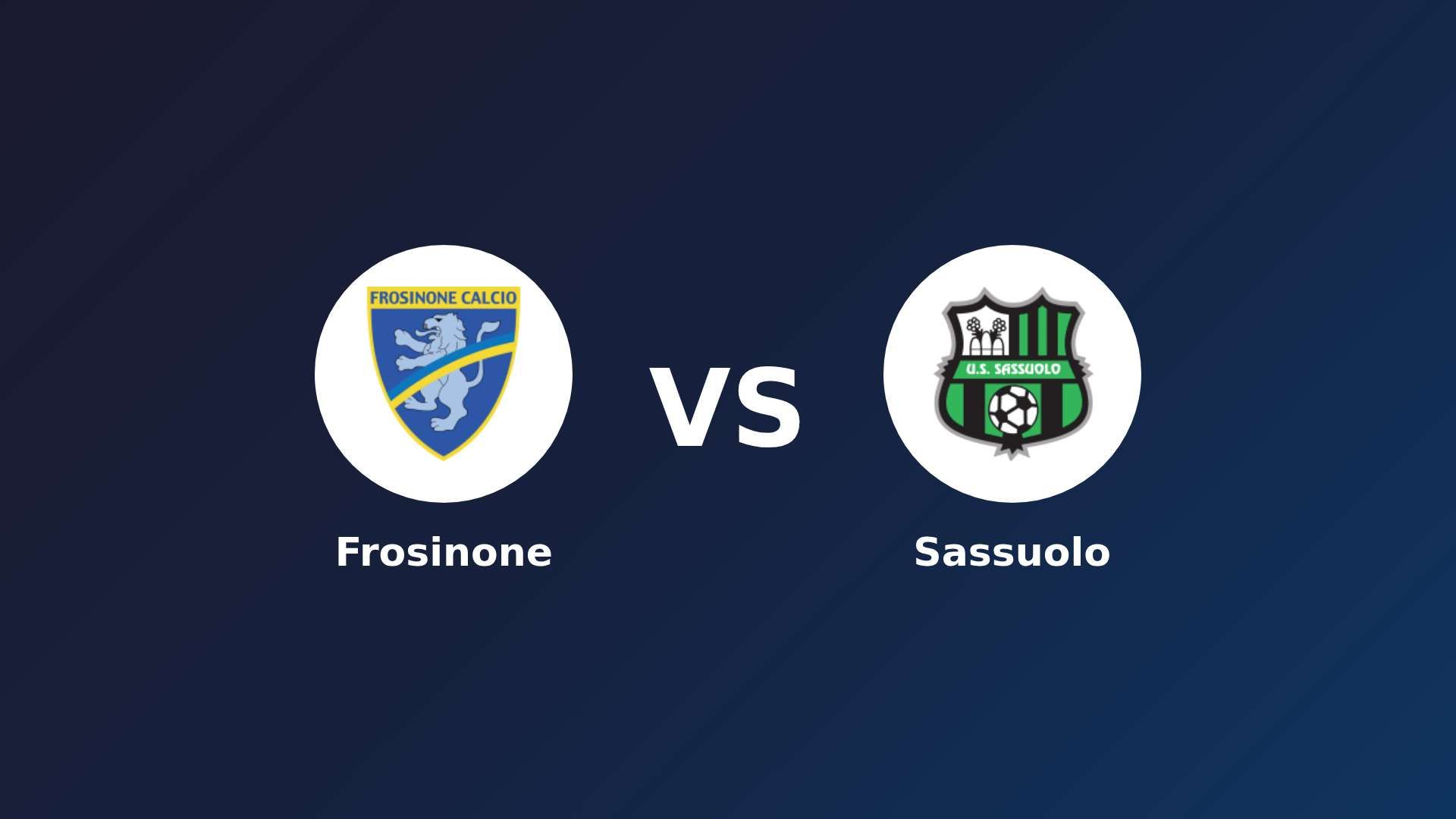 Frosinone vs Sassuolo