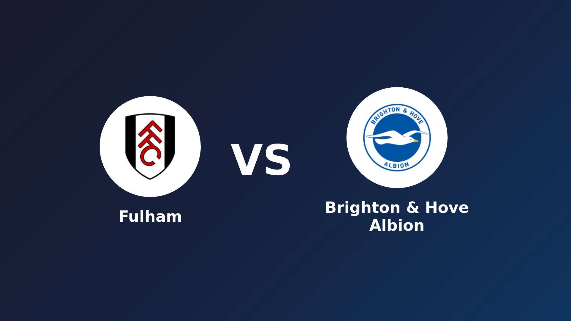 Fulham vs Brighton & Hove Albion
