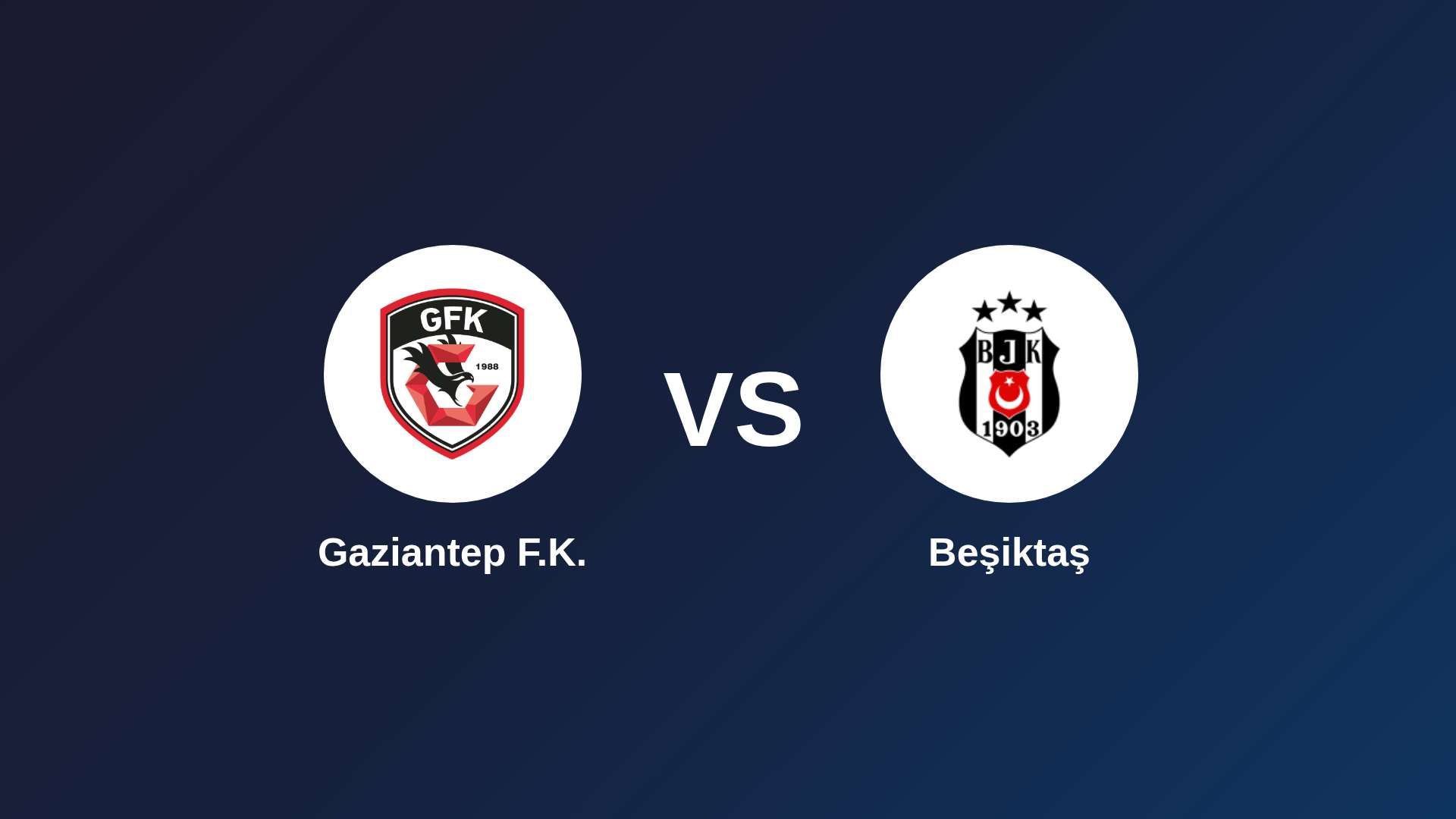 Gaziantep F.K. vs Beşiktaş