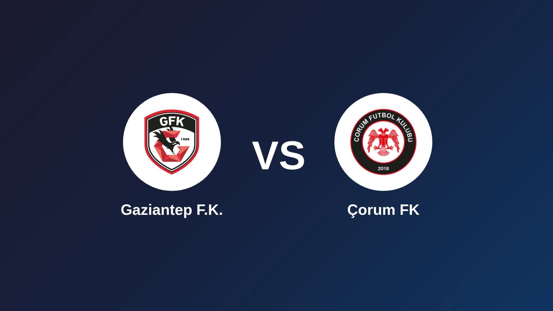 Gaziantep F.K. vs Çorum FK