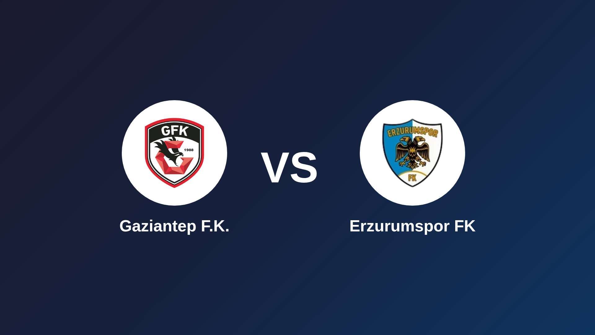 Gaziantep F.K. vs Erzurumspor FK
