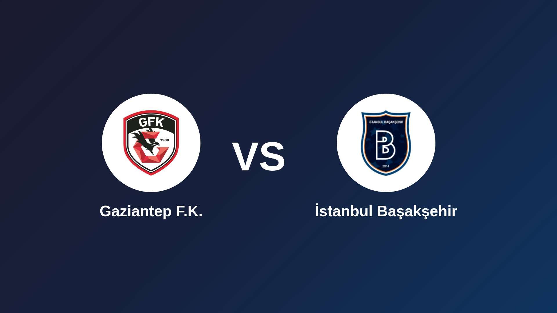 Gaziantep F.K. vs İstanbul Başakşehir