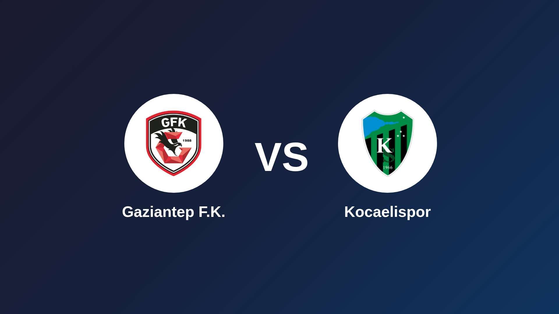 Gaziantep F.K. vs Kocaelispor