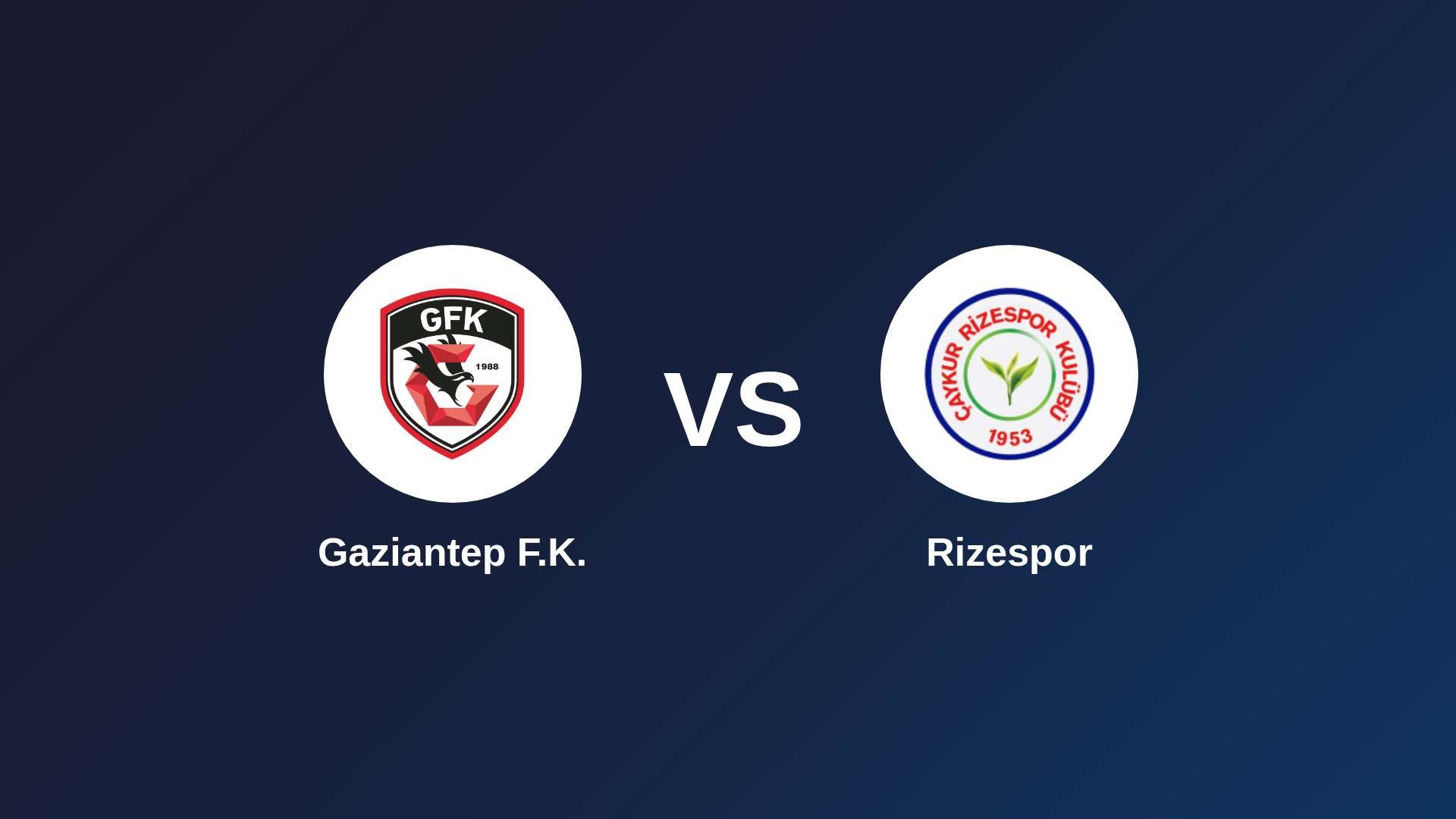 Gaziantep F.K. vs Rizespor