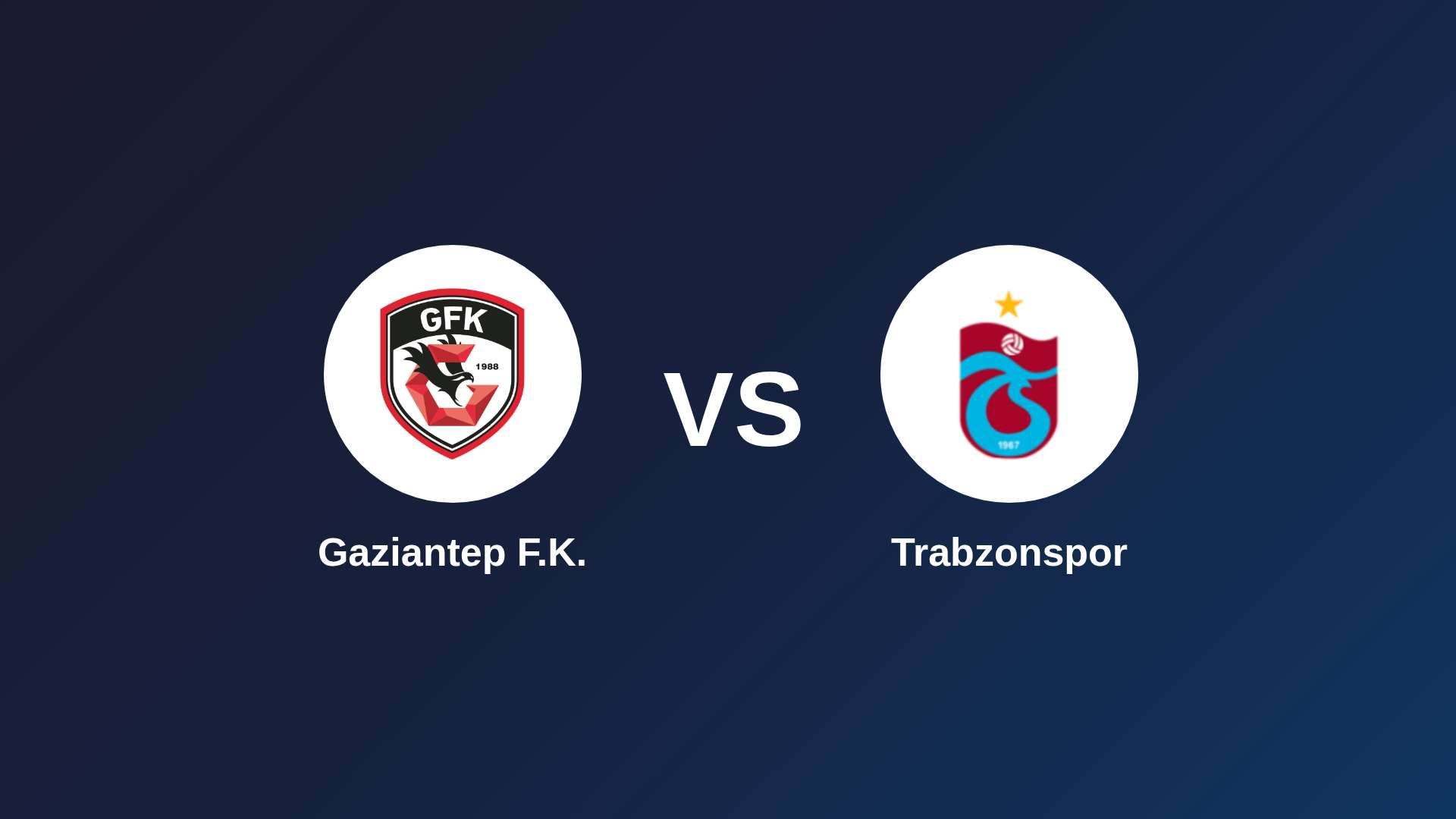 Gaziantep F.K. vs Trabzonspor