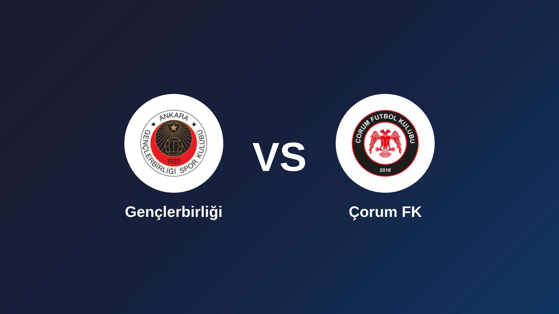 Gençlerbirliği vs Çorum FK