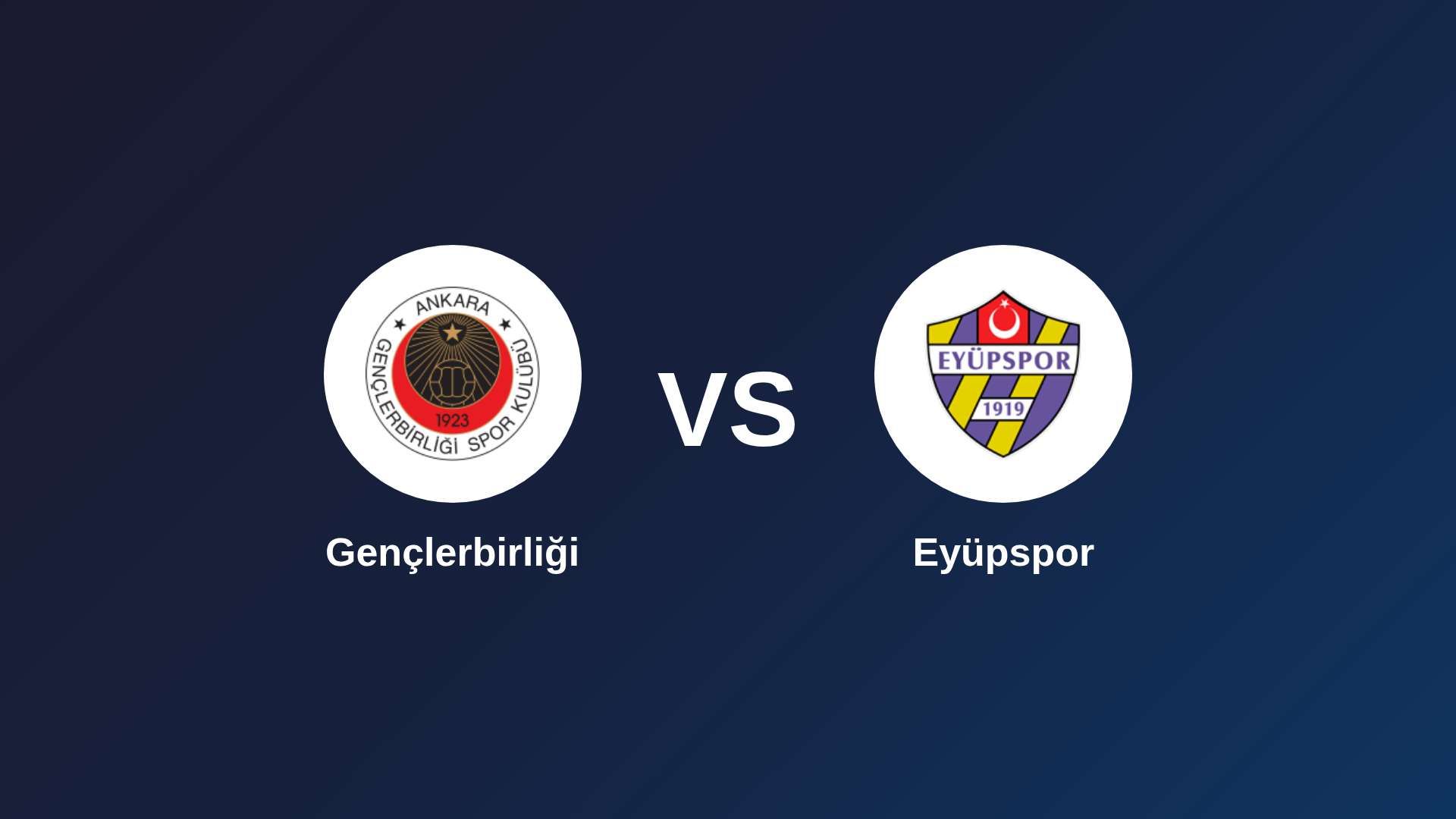 Gençlerbirliği vs Eyüpspor