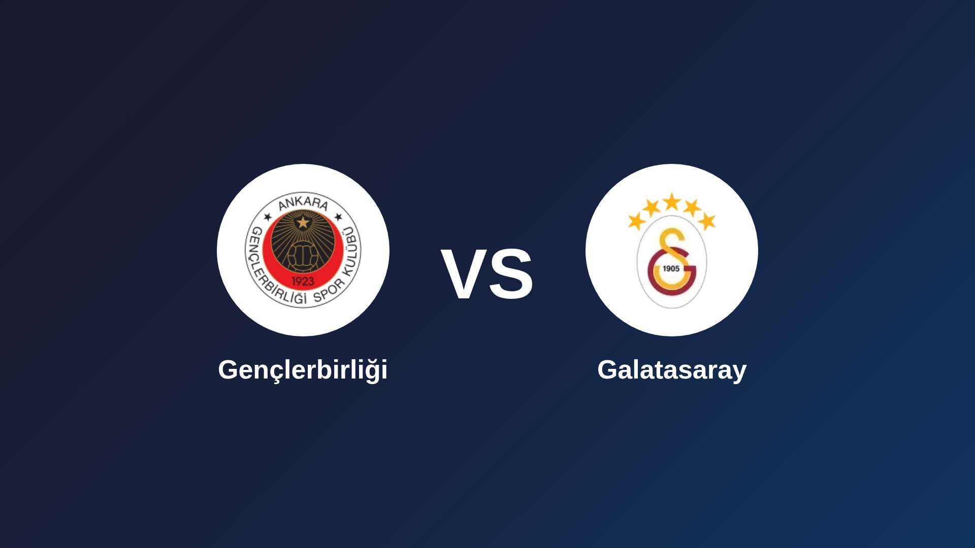 Gençlerbirliği vs Galatasaray