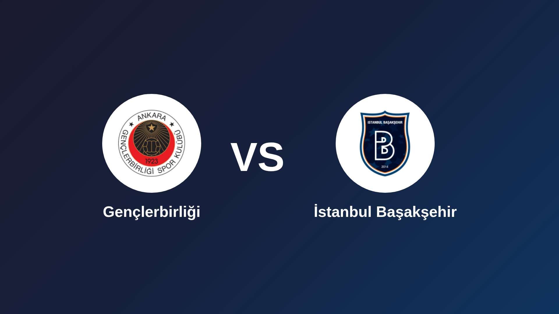 Gençlerbirliği vs İstanbul Başakşehir