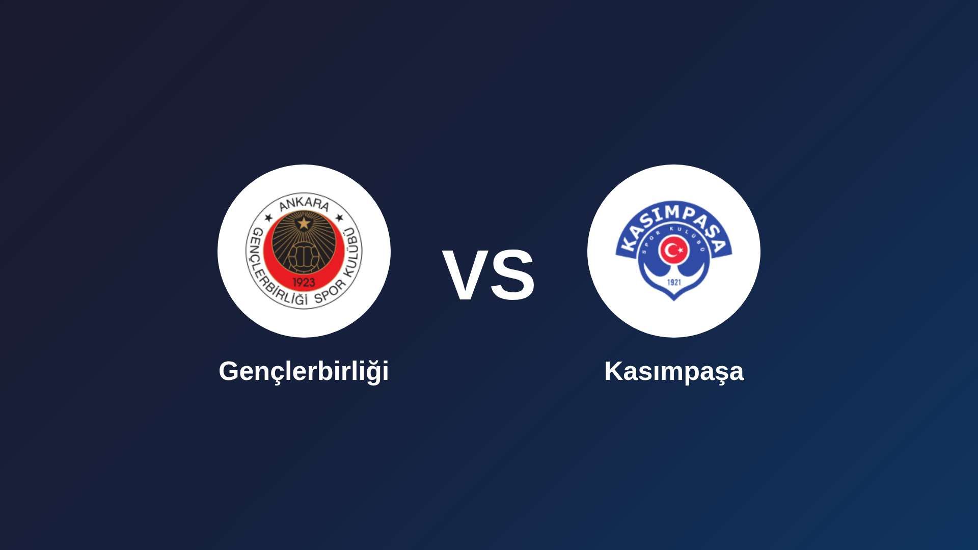 Gençlerbirliği vs Kasımpaşa