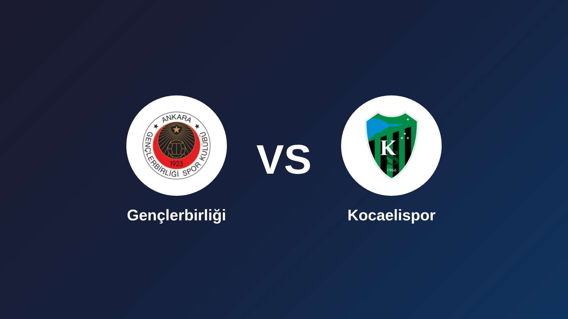 Gençlerbirliği vs Kocaelispor