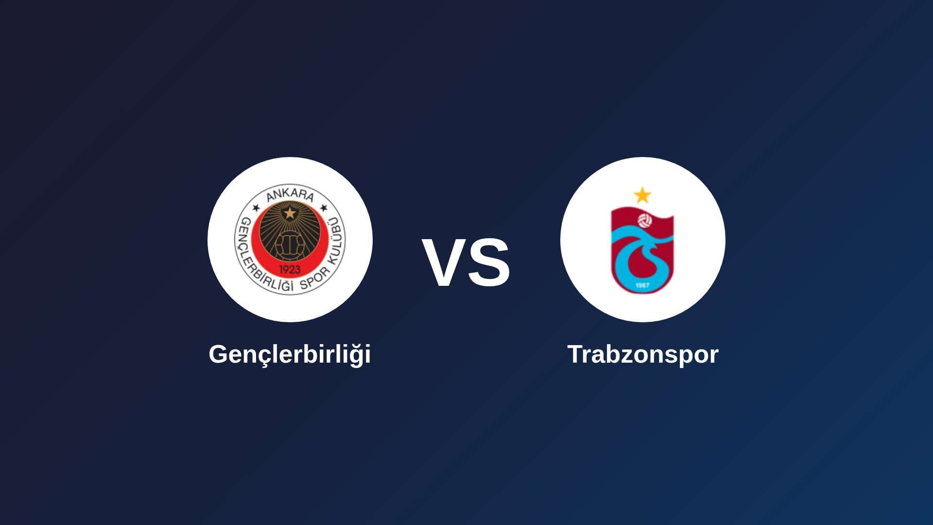Gençlerbirliği vs Trabzonspor