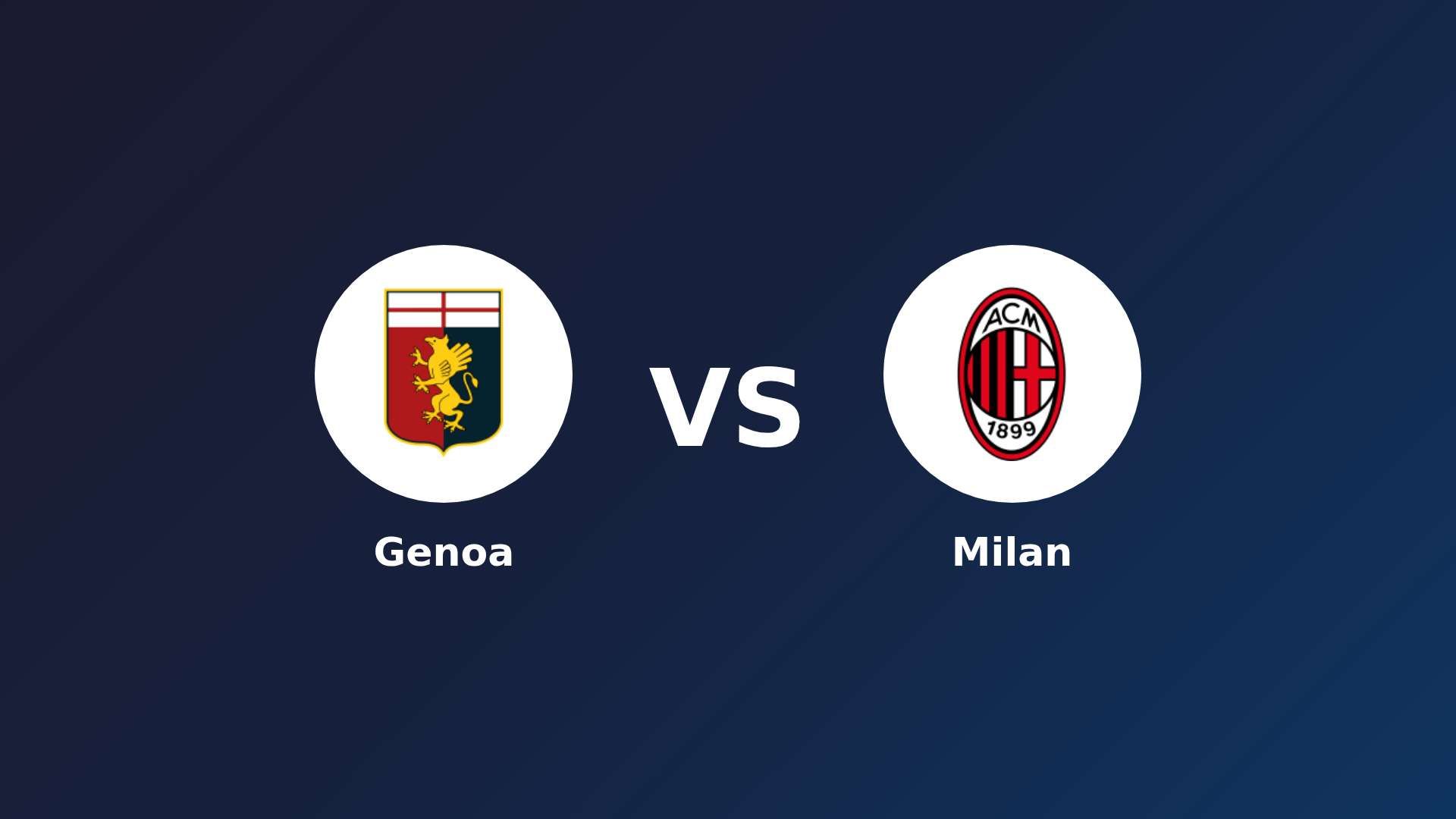 Genoa vs AC Milan