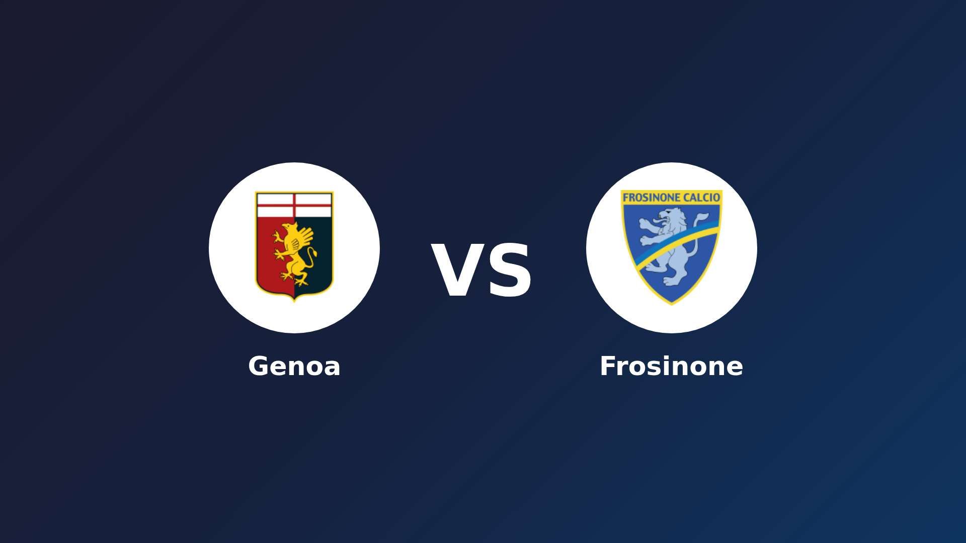 Genoa vs Frosinone