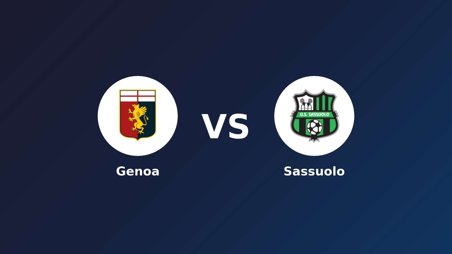 Genoa vs Sassuolo