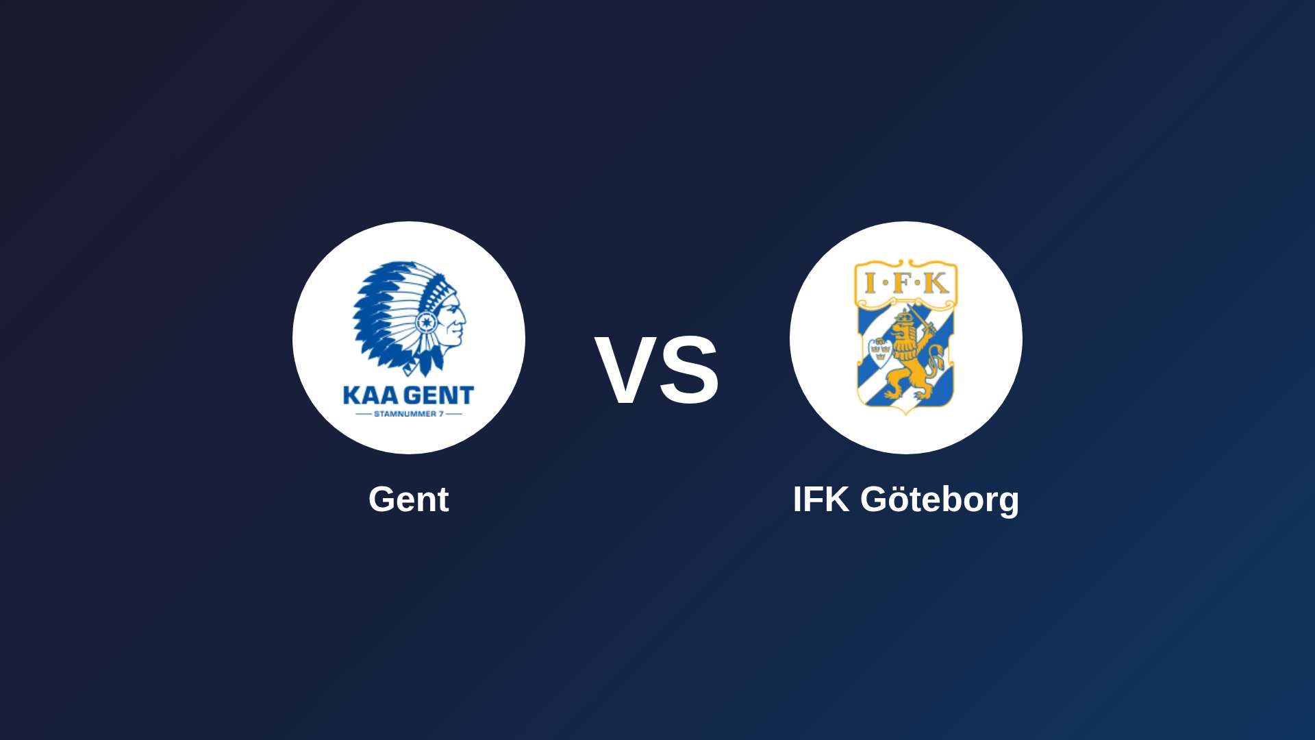 Gent vs IFK Göteborg