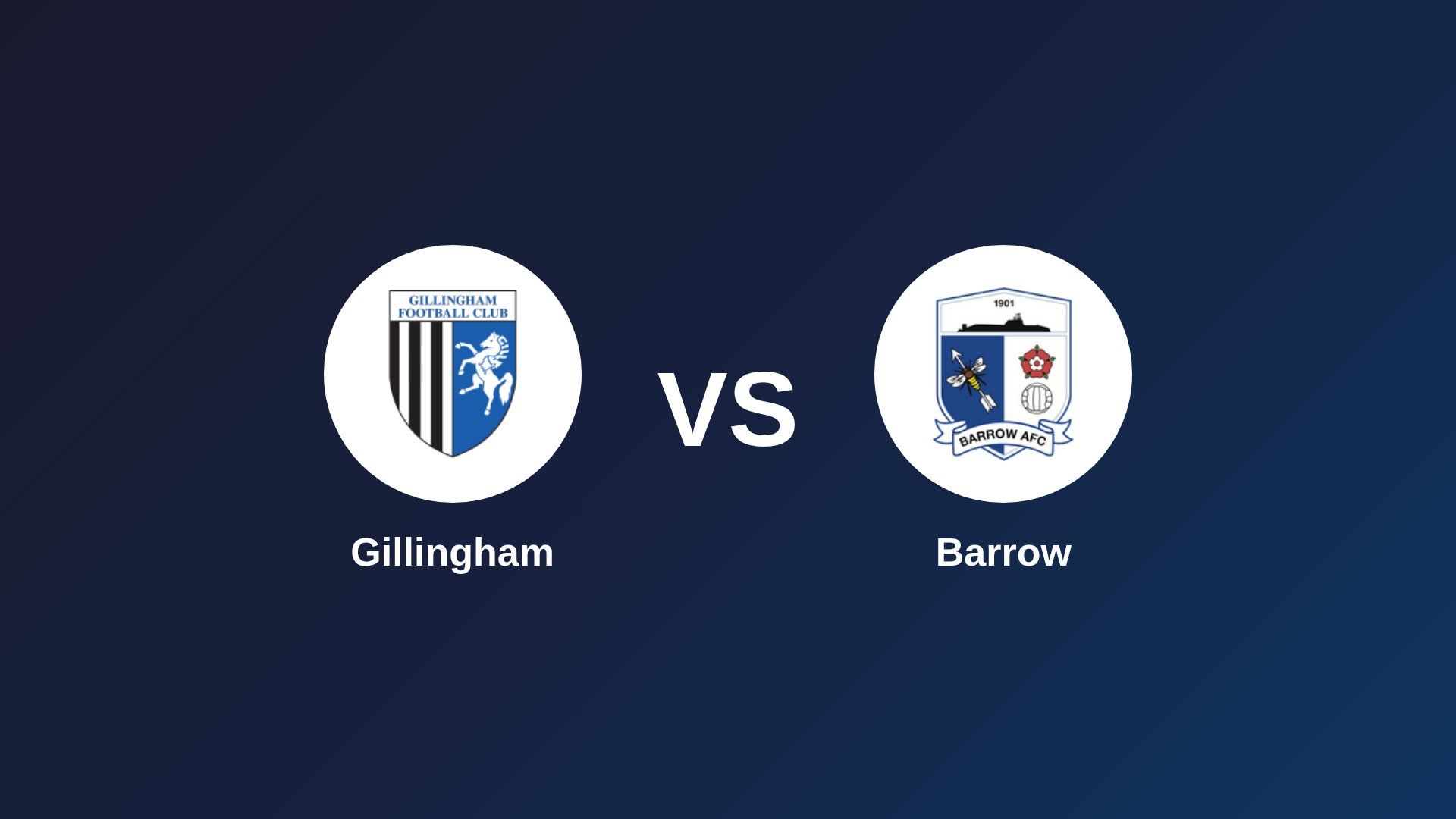 Gillingham vs Barrow