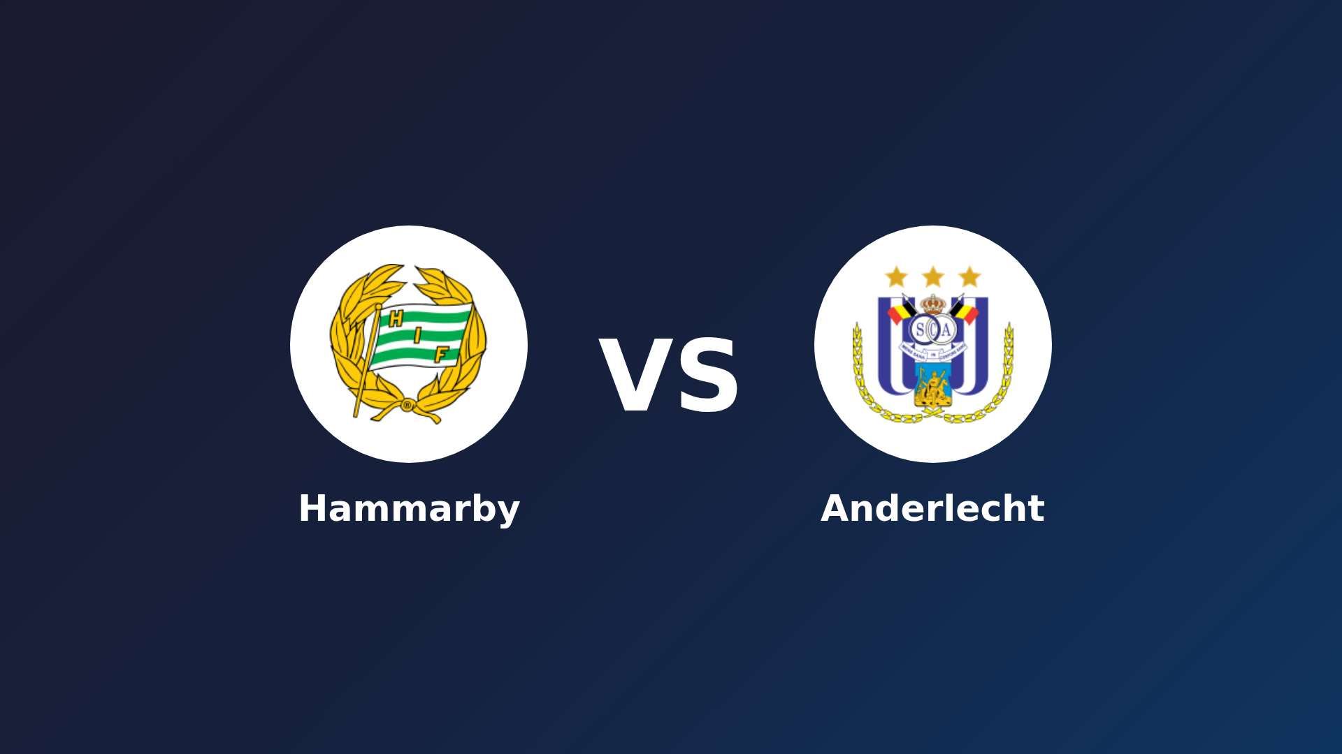 Hammarby vs Anderlecht