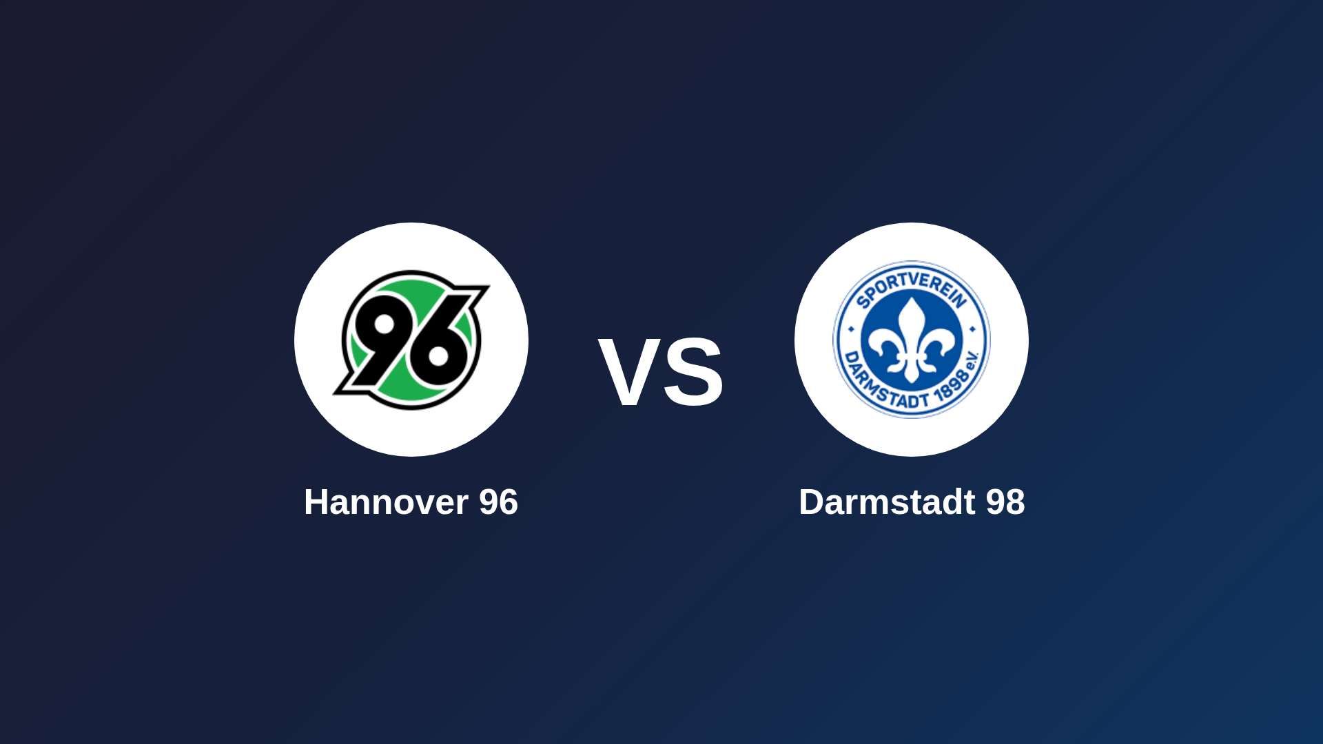 Hannover 96 vs Darmstadt 98