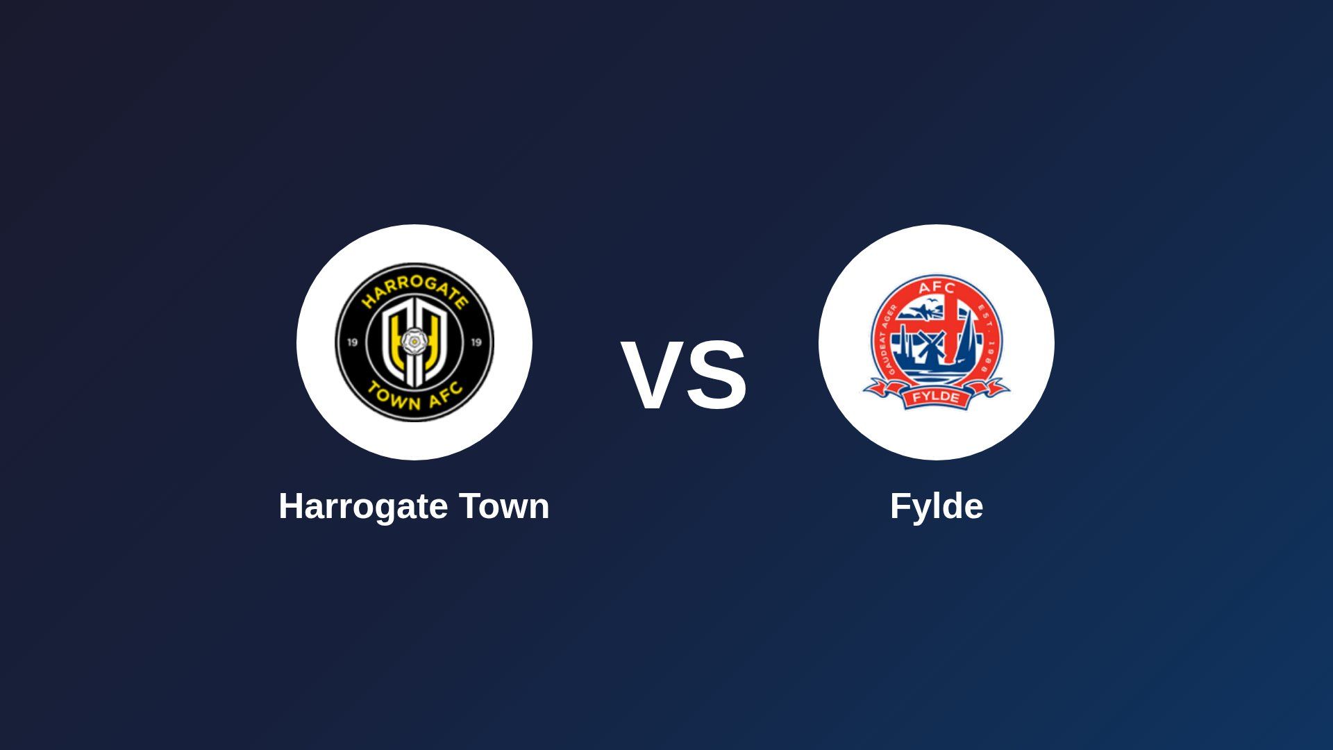 Harrogate Town vs Fylde