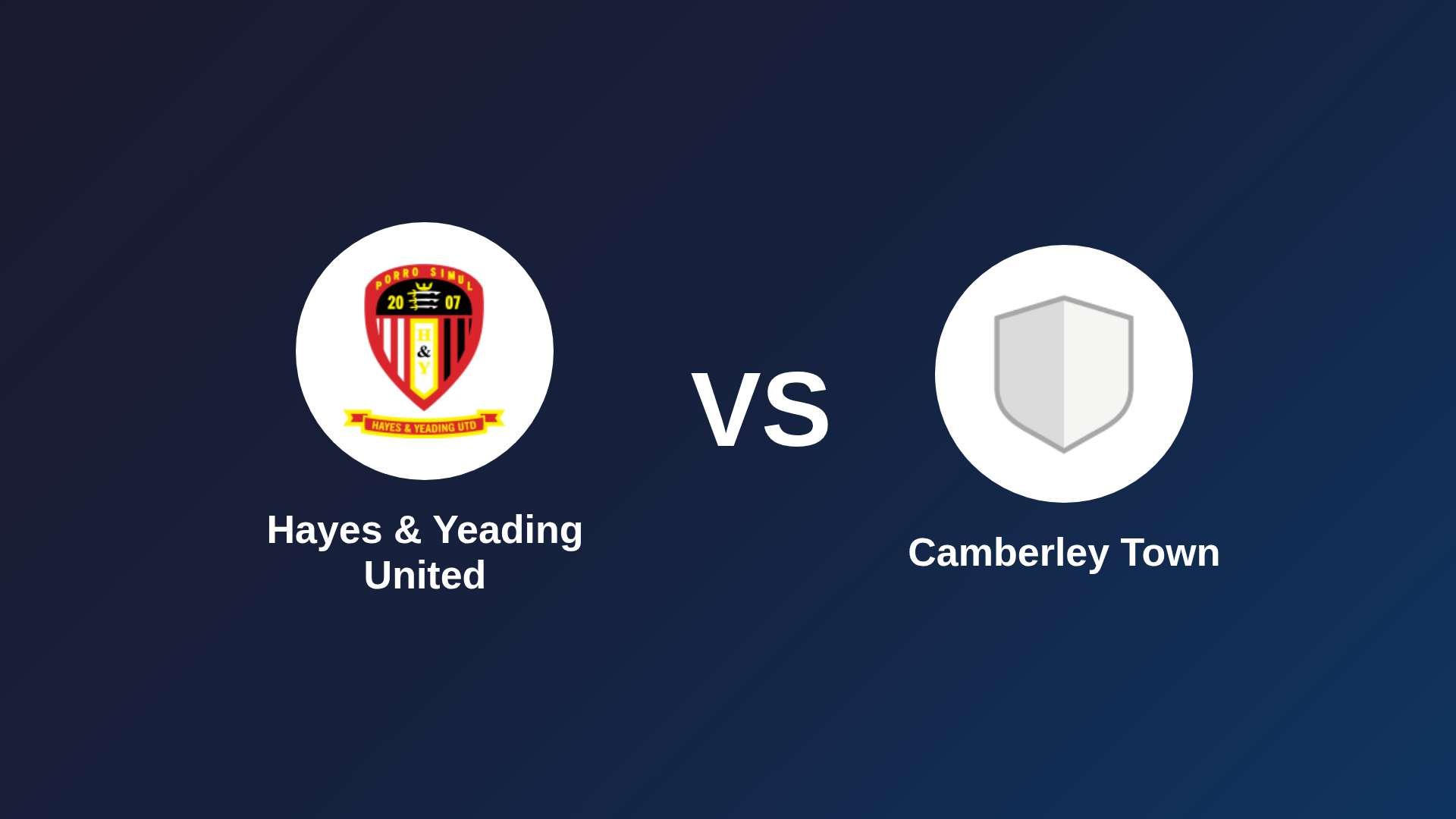 Hayes & Yeading United vs Camberley Town