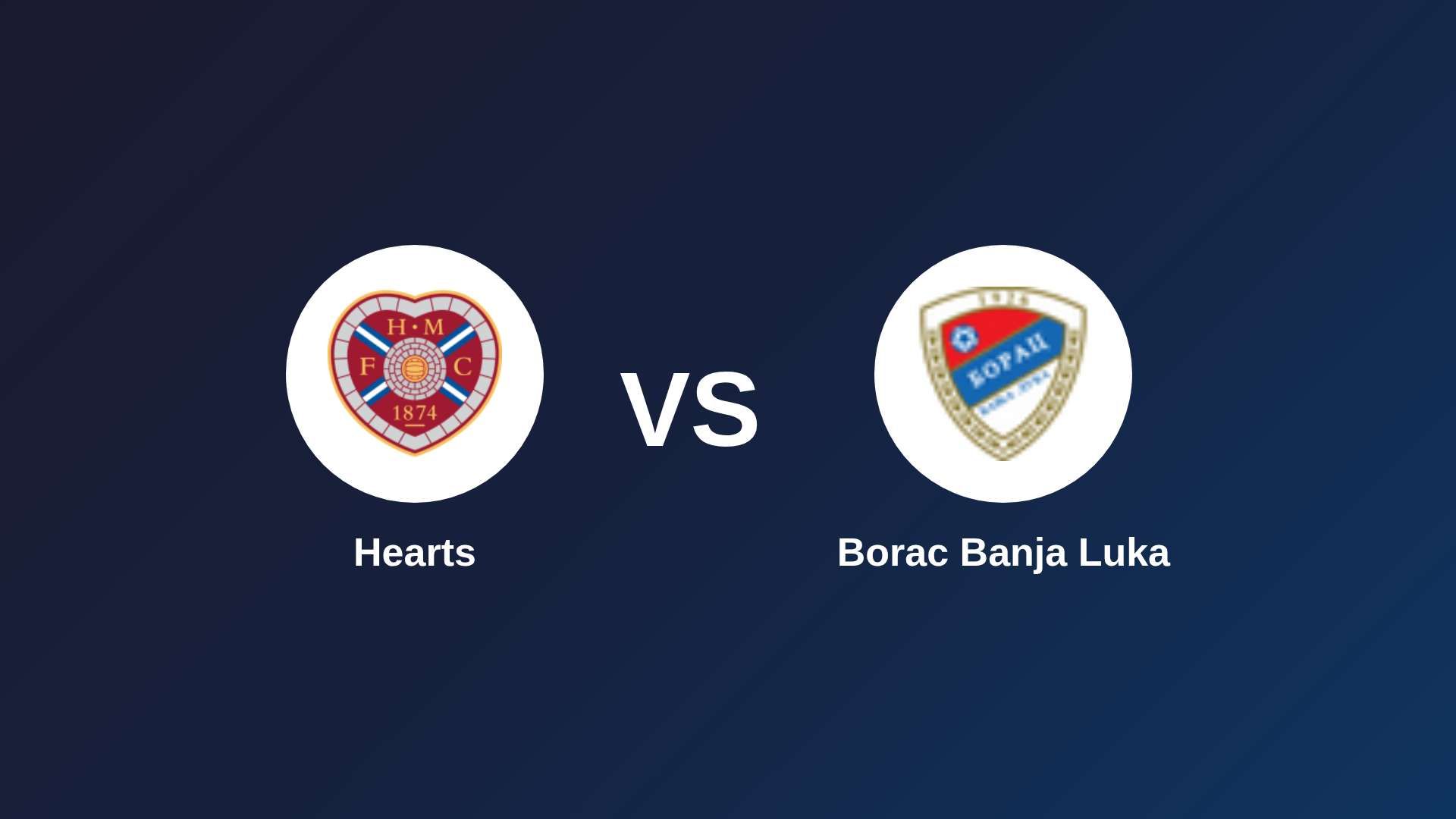 Hearts vs Borac Banja Luka