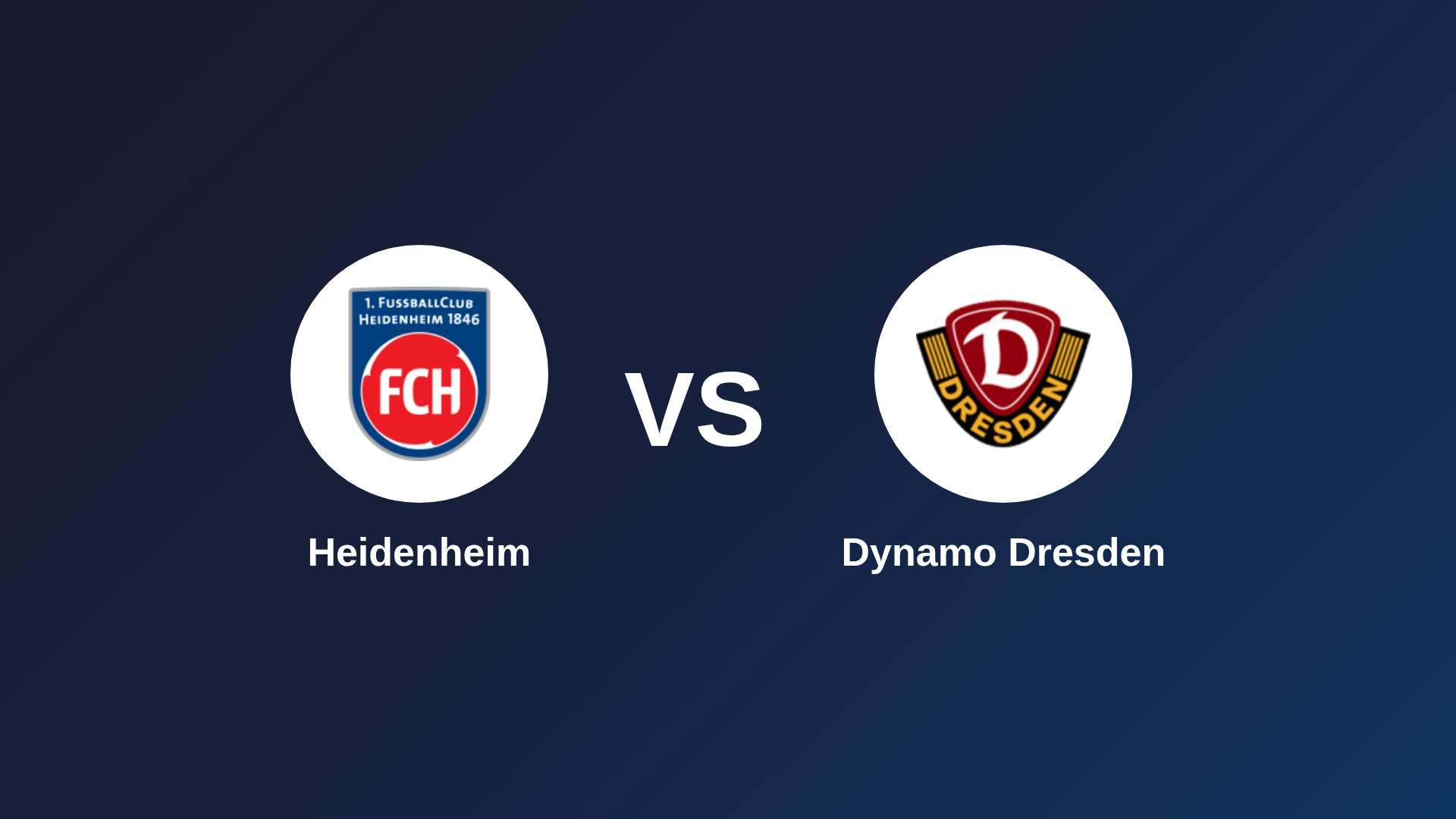 Heidenheim vs Dynamo Dresden