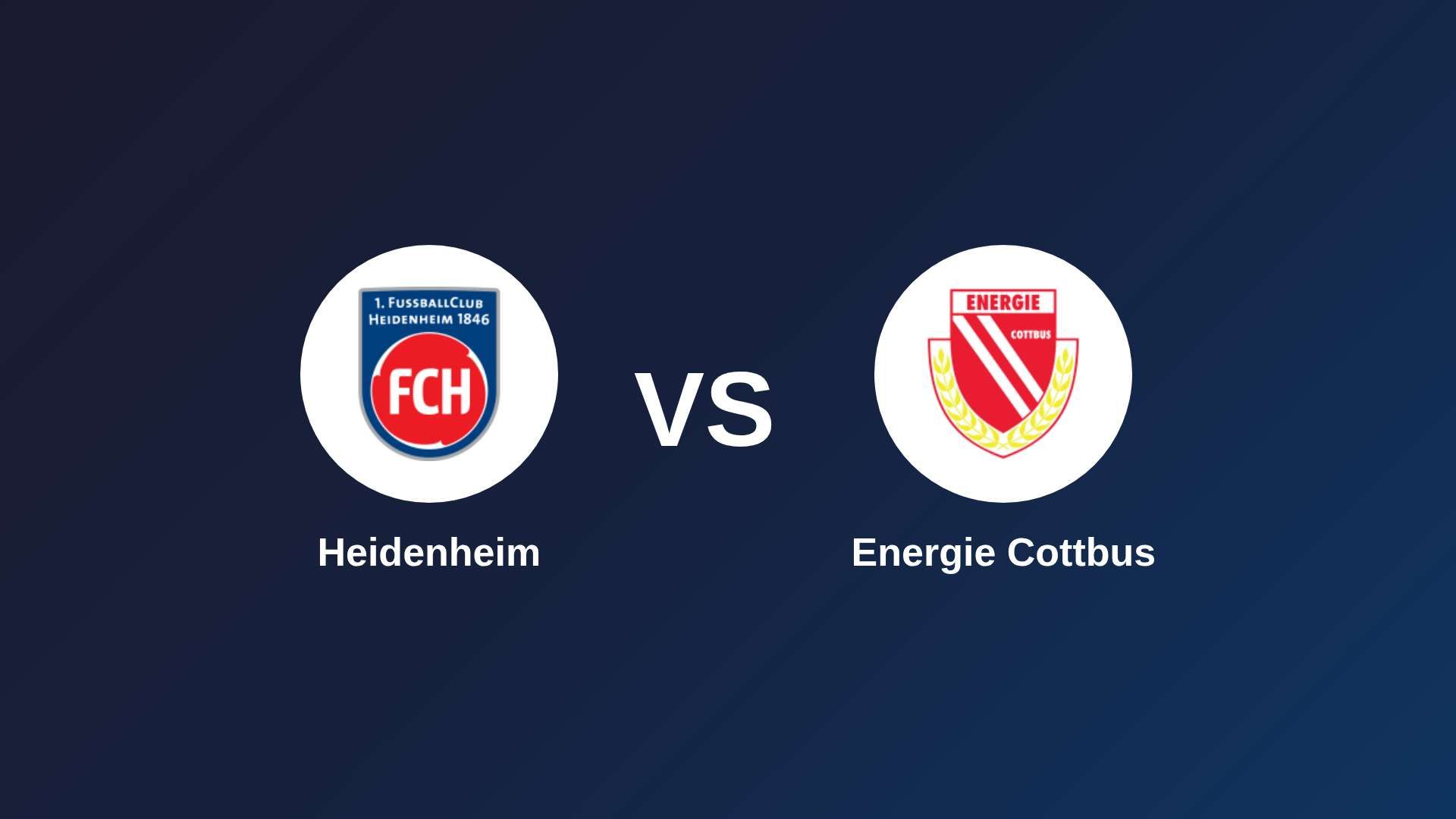 Heidenheim vs Energie Cottbus