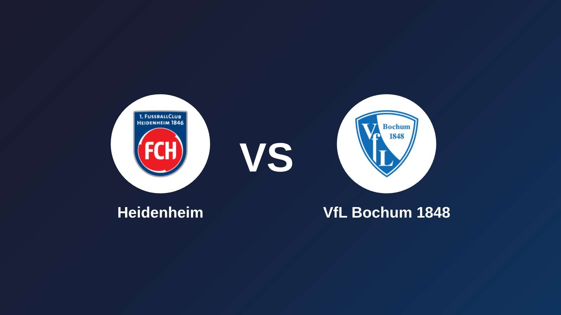 Heidenheim vs VfL Bochum 1848
