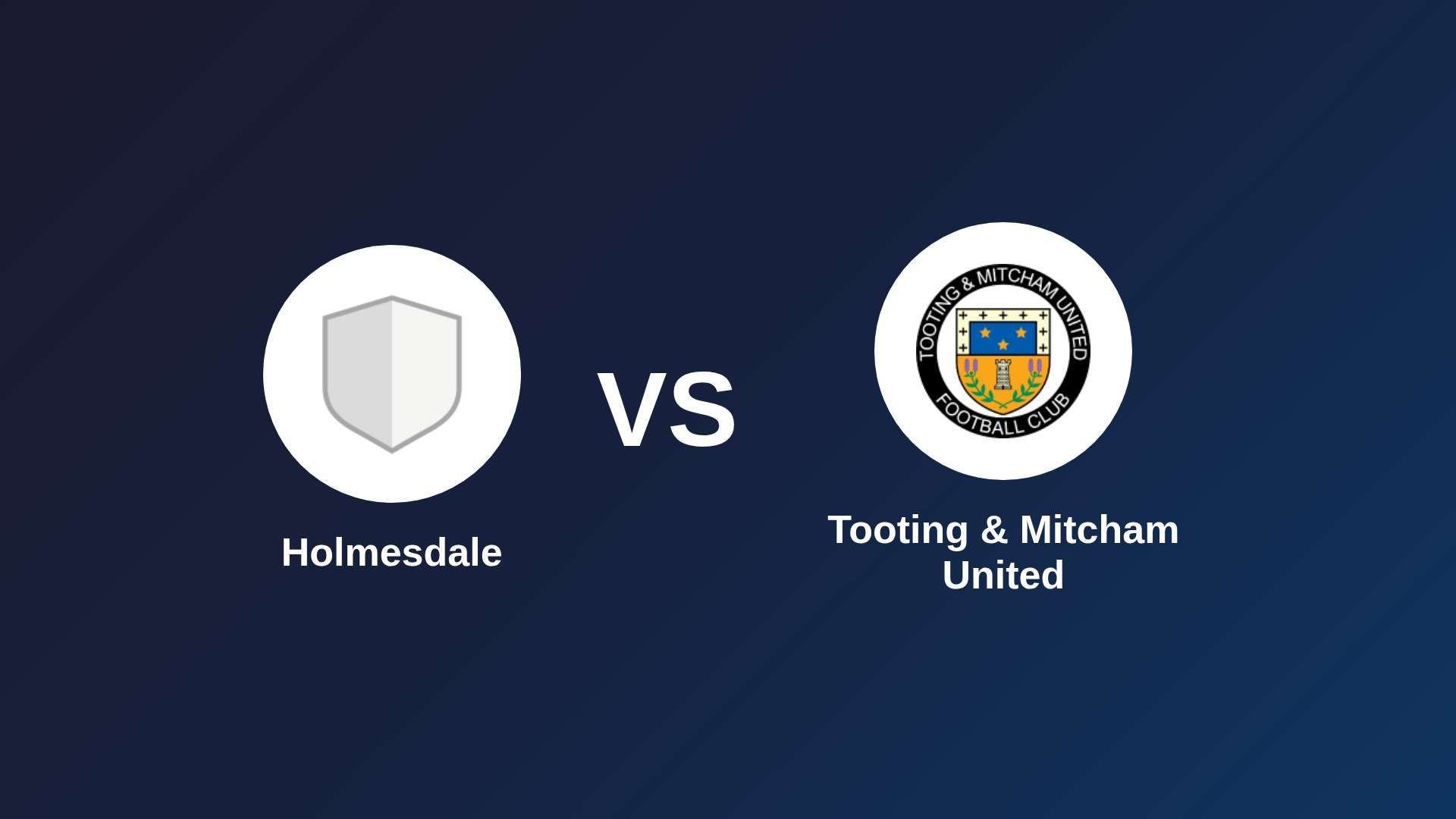 Holmesdale vs Tooting & Mitcham United