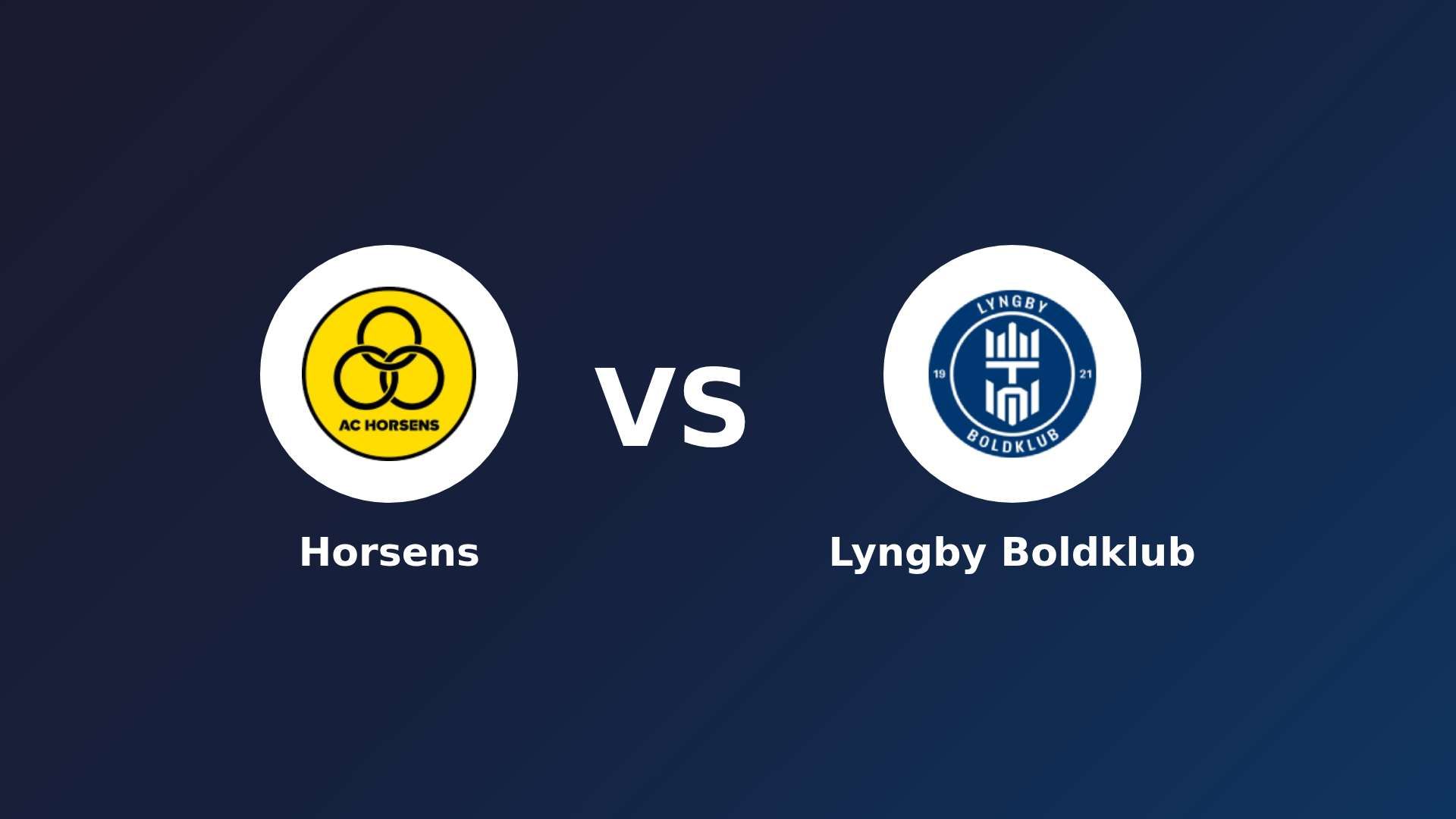 Horsens vs Lyngby Boldklub