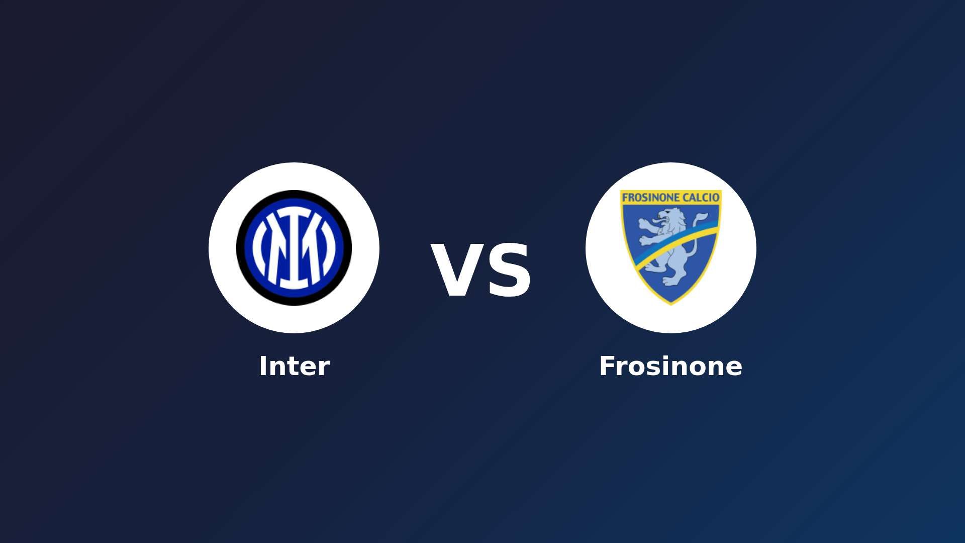 Inter vs Frosinone