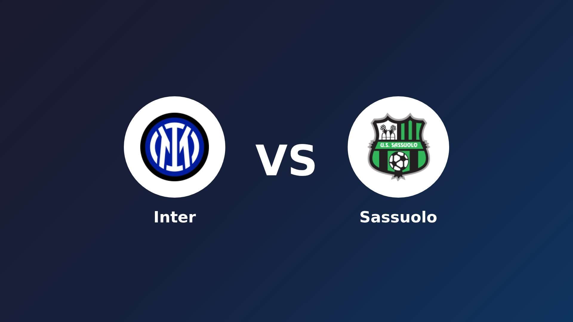 Inter vs Sassuolo